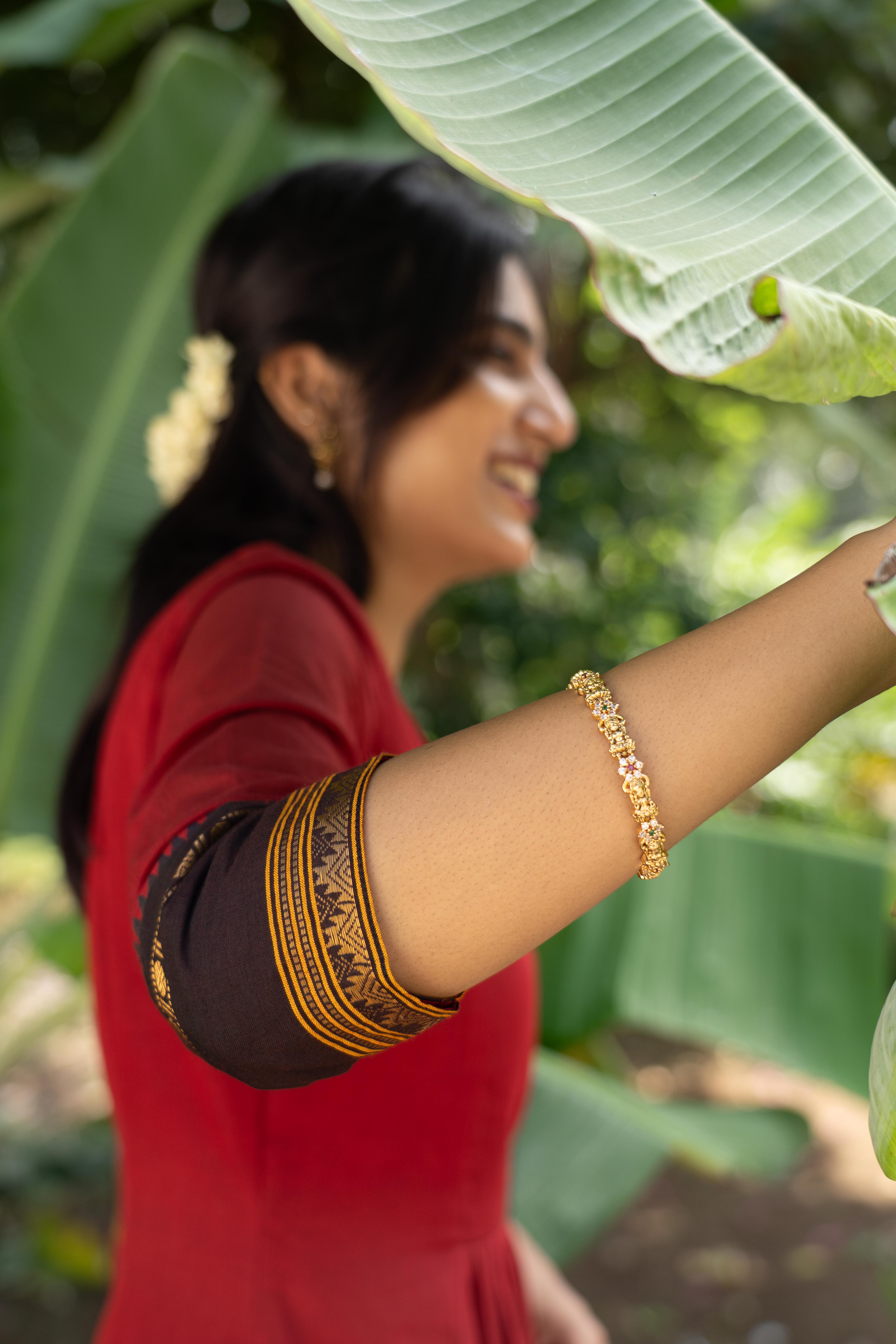 Red Kanchi Cotton Top & Dupatta