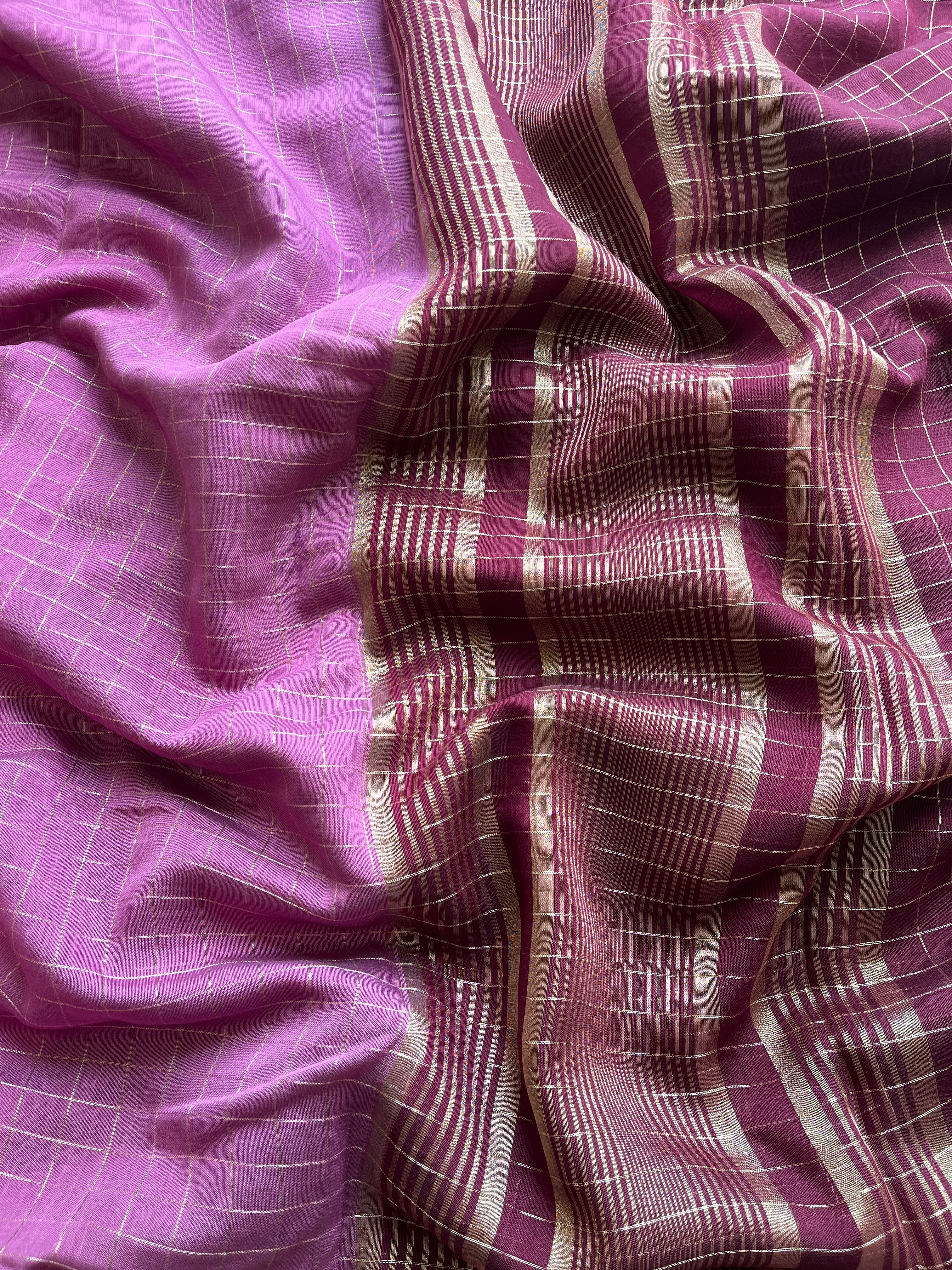 Mauve Semi soft silk saree