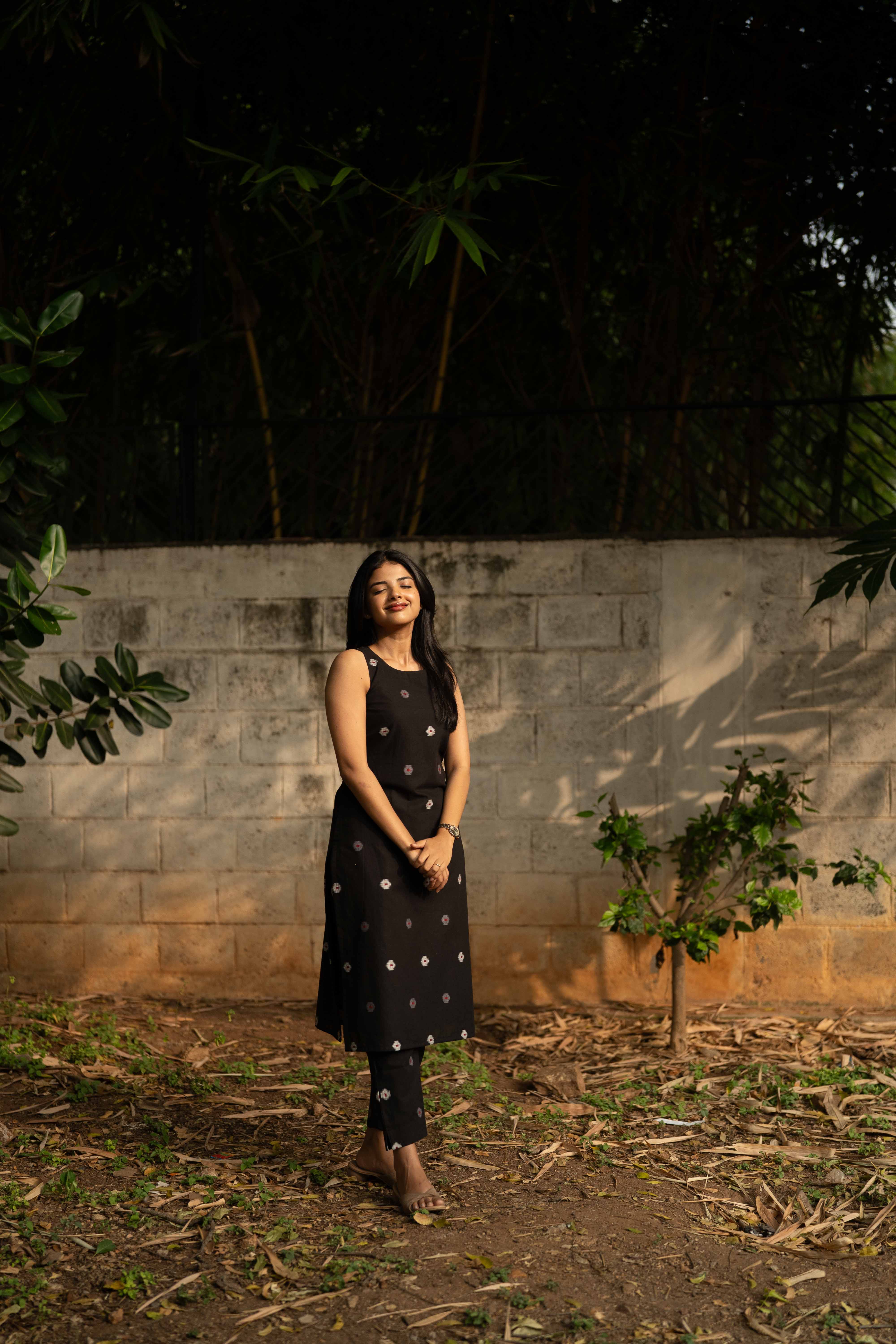 Black Cotton Co-ord Set