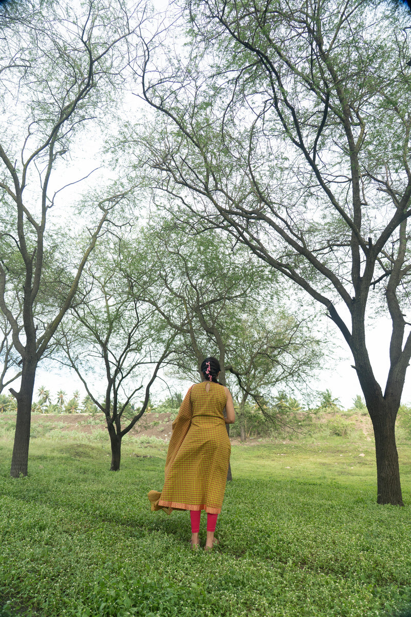 Green Madras Checks Kanchi Cotton (Pant / Bottom Only)
