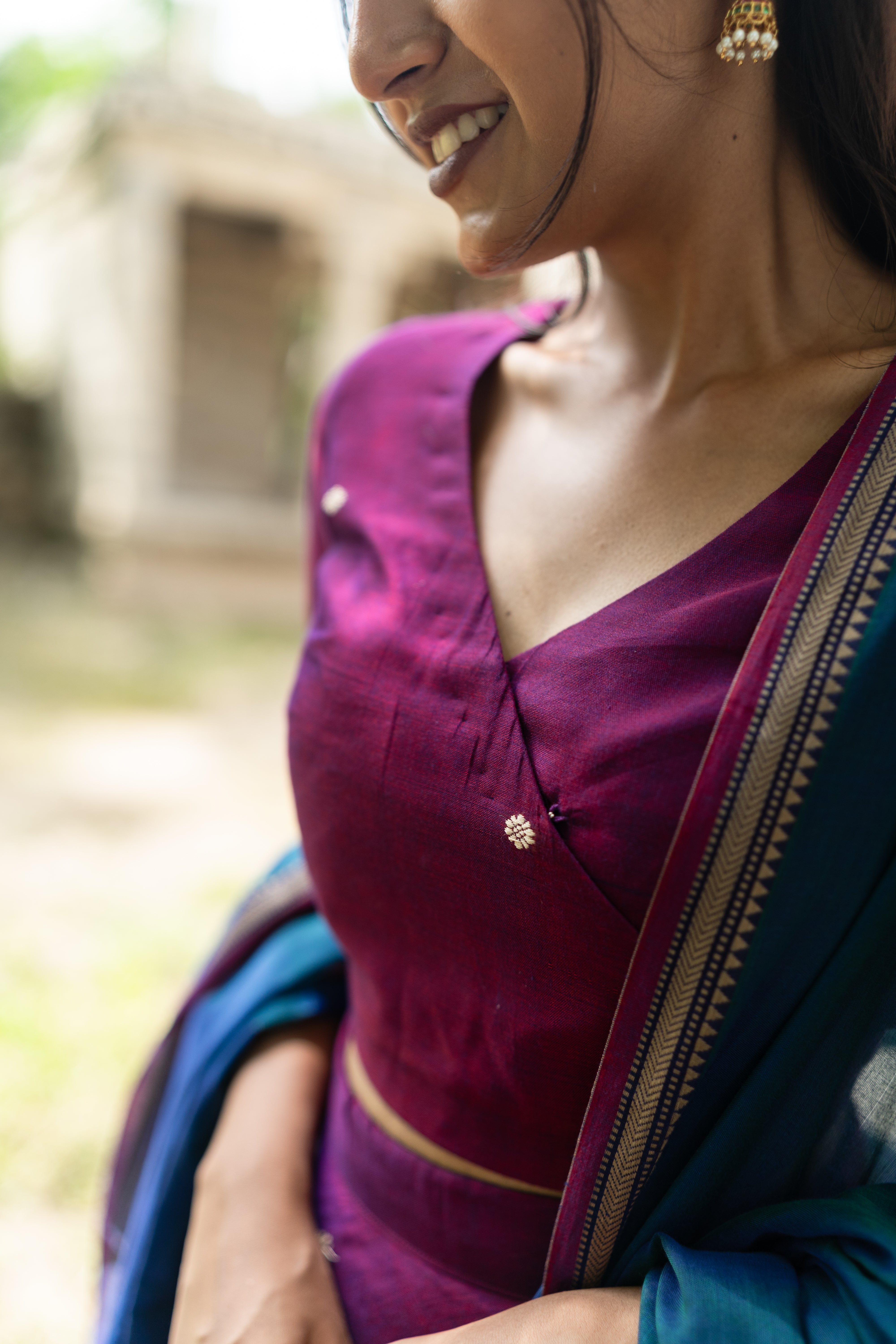 Vadamalli with blue skirt set