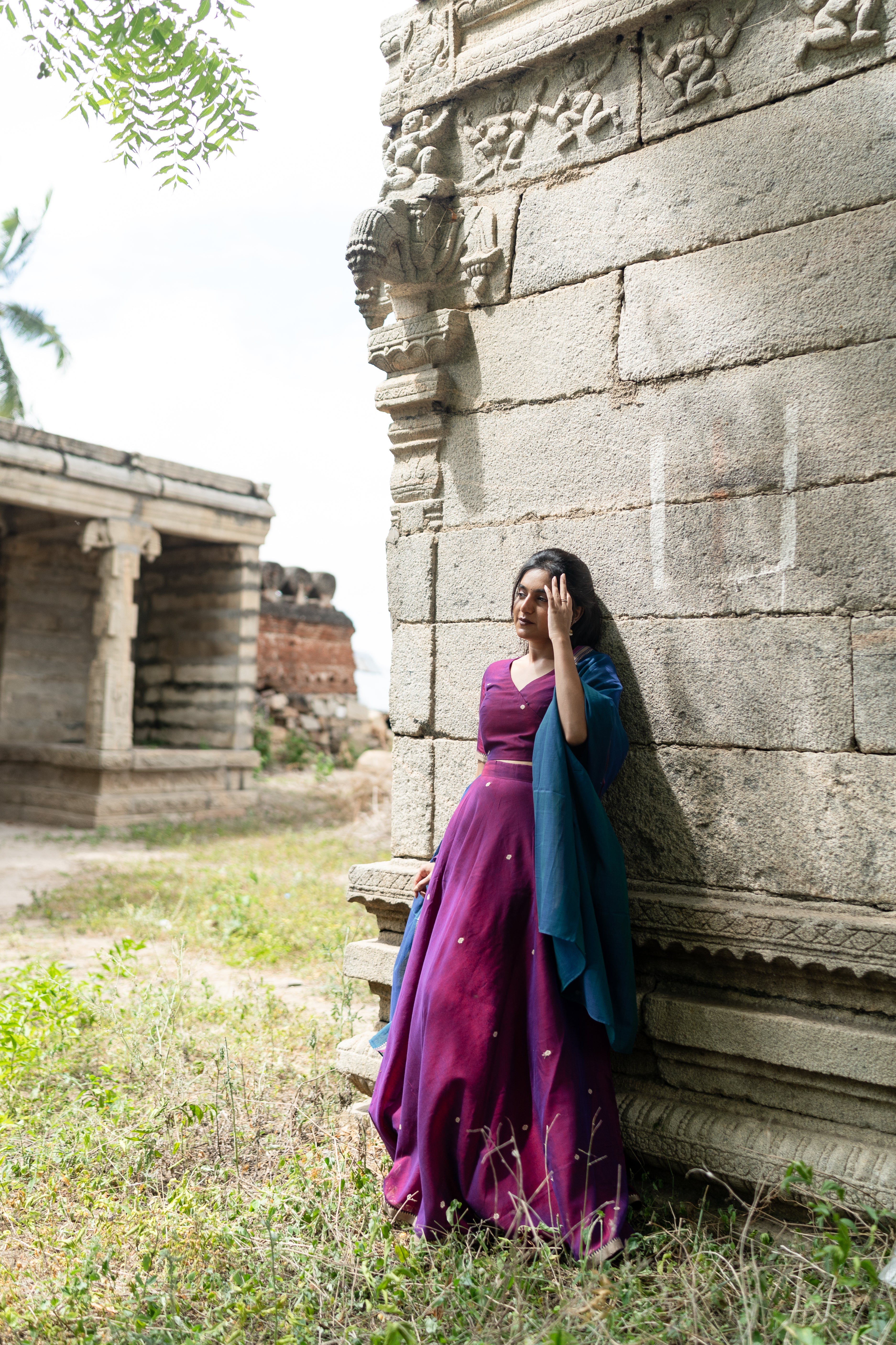 Vadamalli with blue skirt set