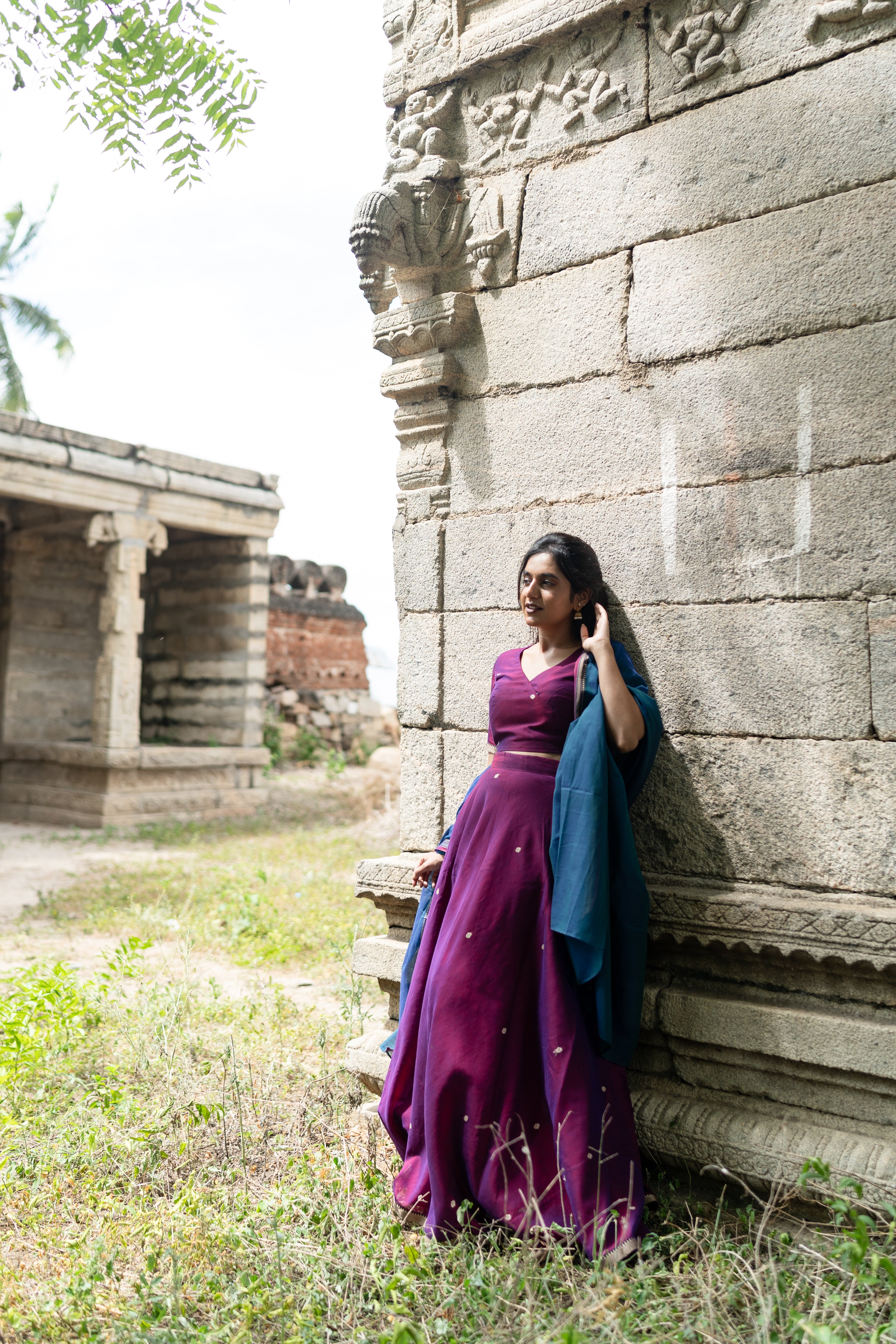 Vadamalli with blue skirt set