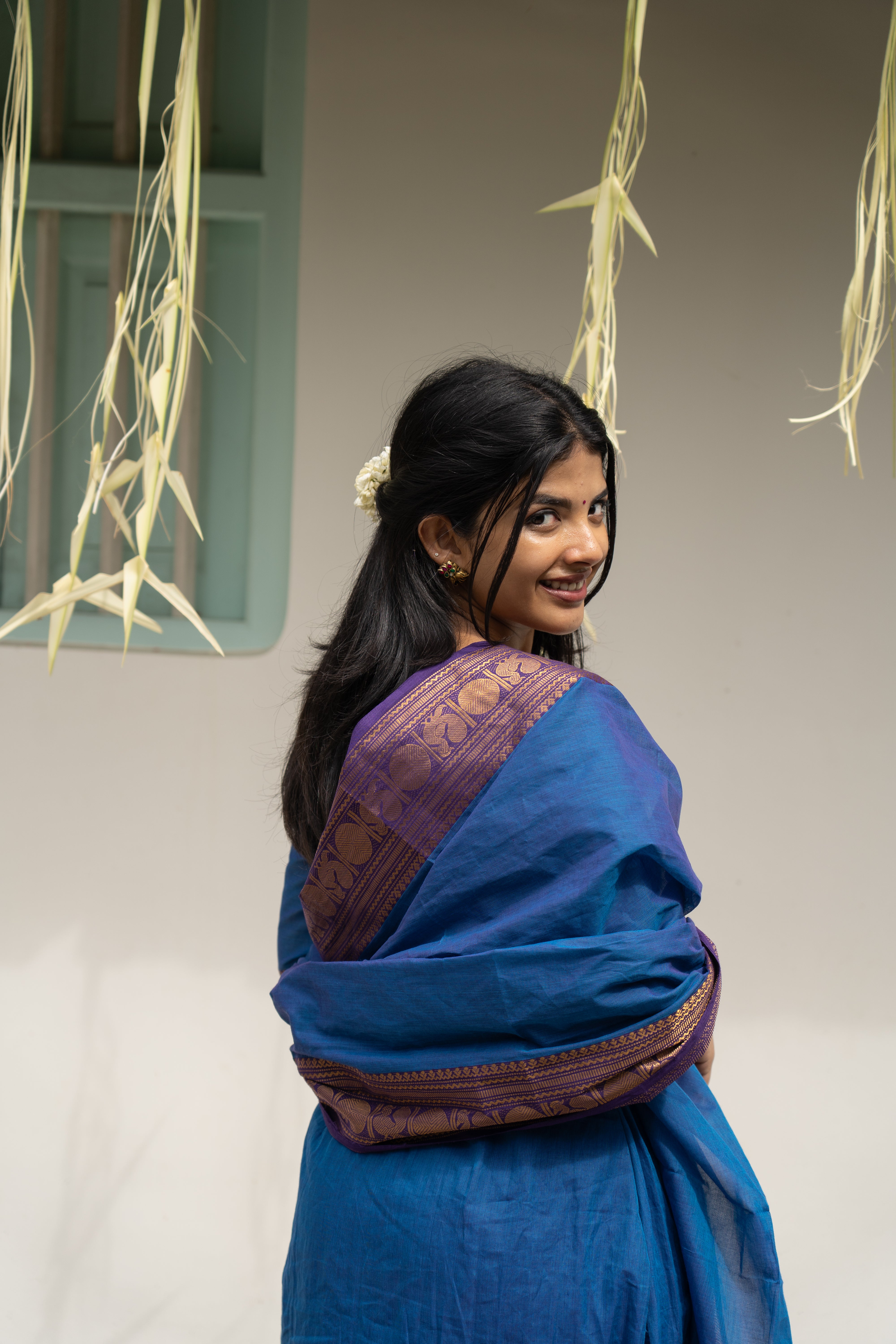 Blue Kanchi Cotton Top & Dupatta