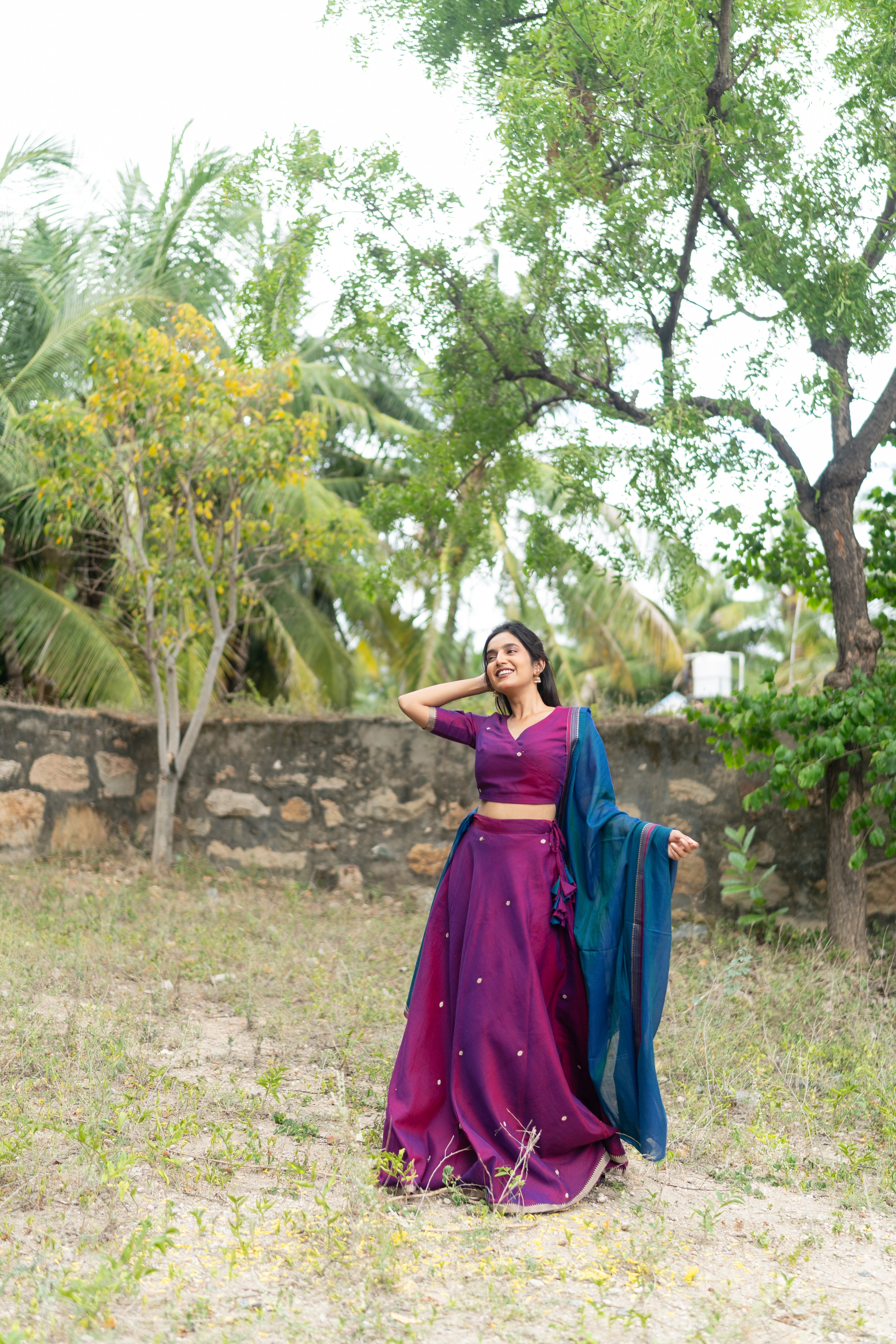 Vadamalli with blue skirt set