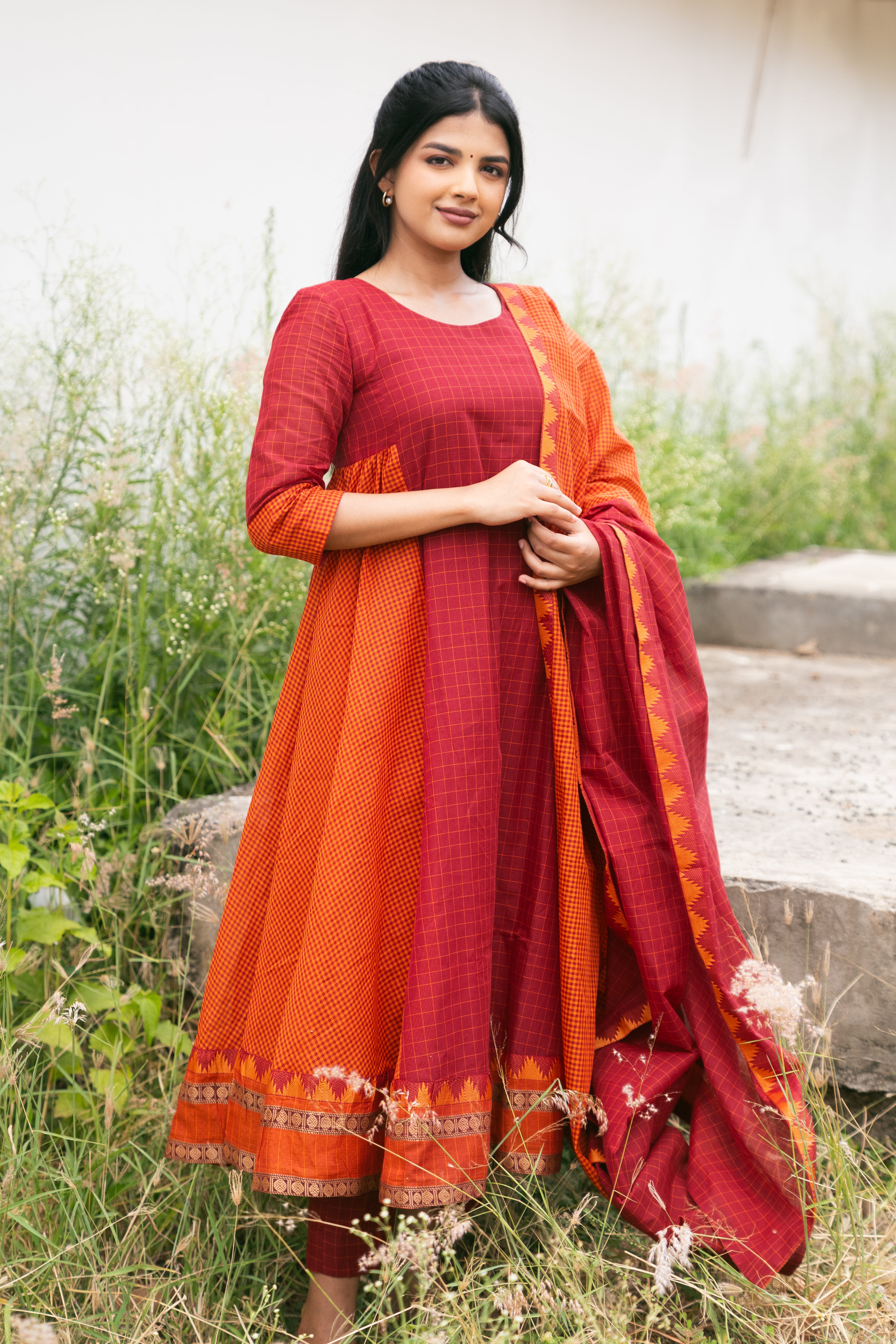Orange Kattam Set (Pant / Bottom Only)