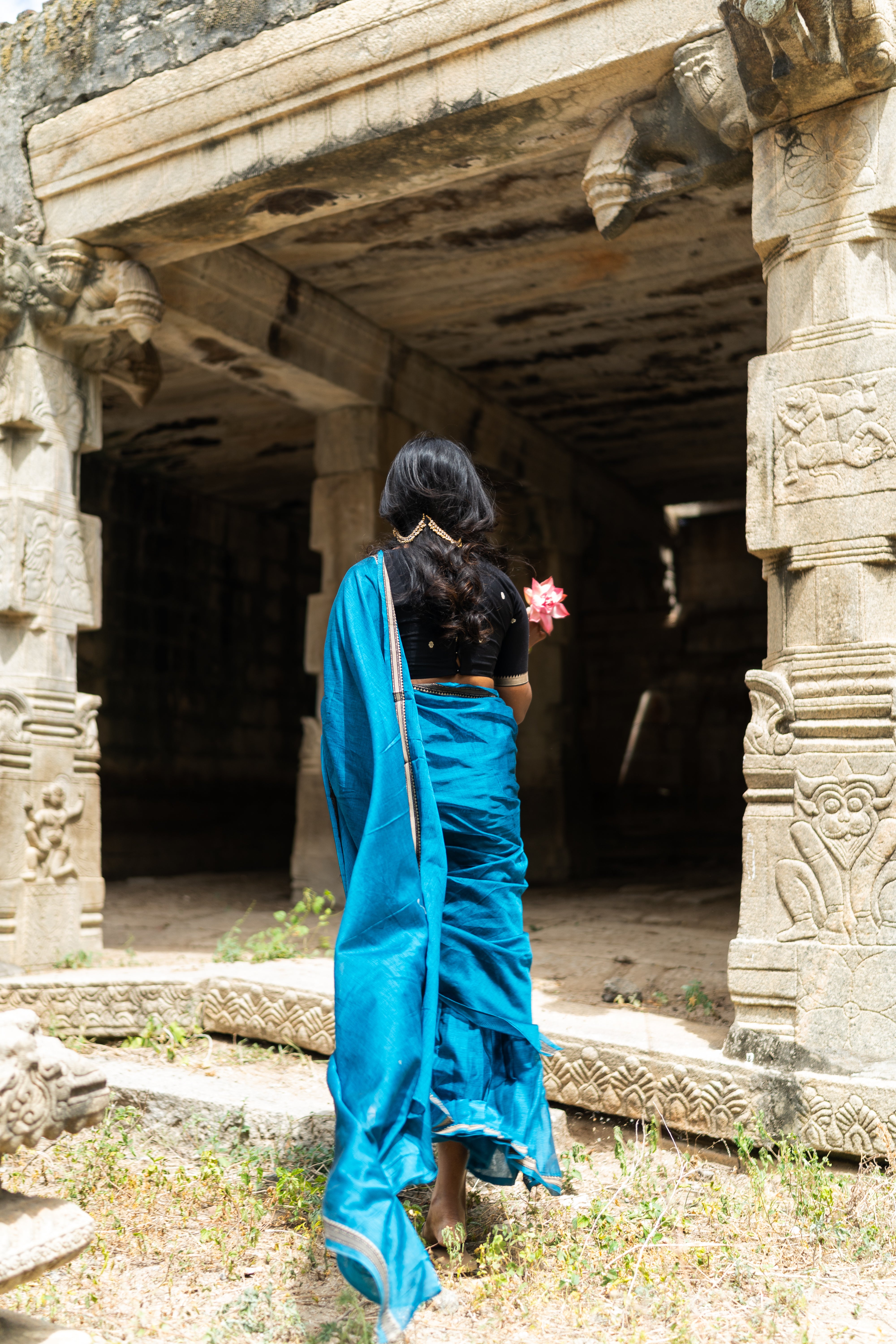Neela Half Saree