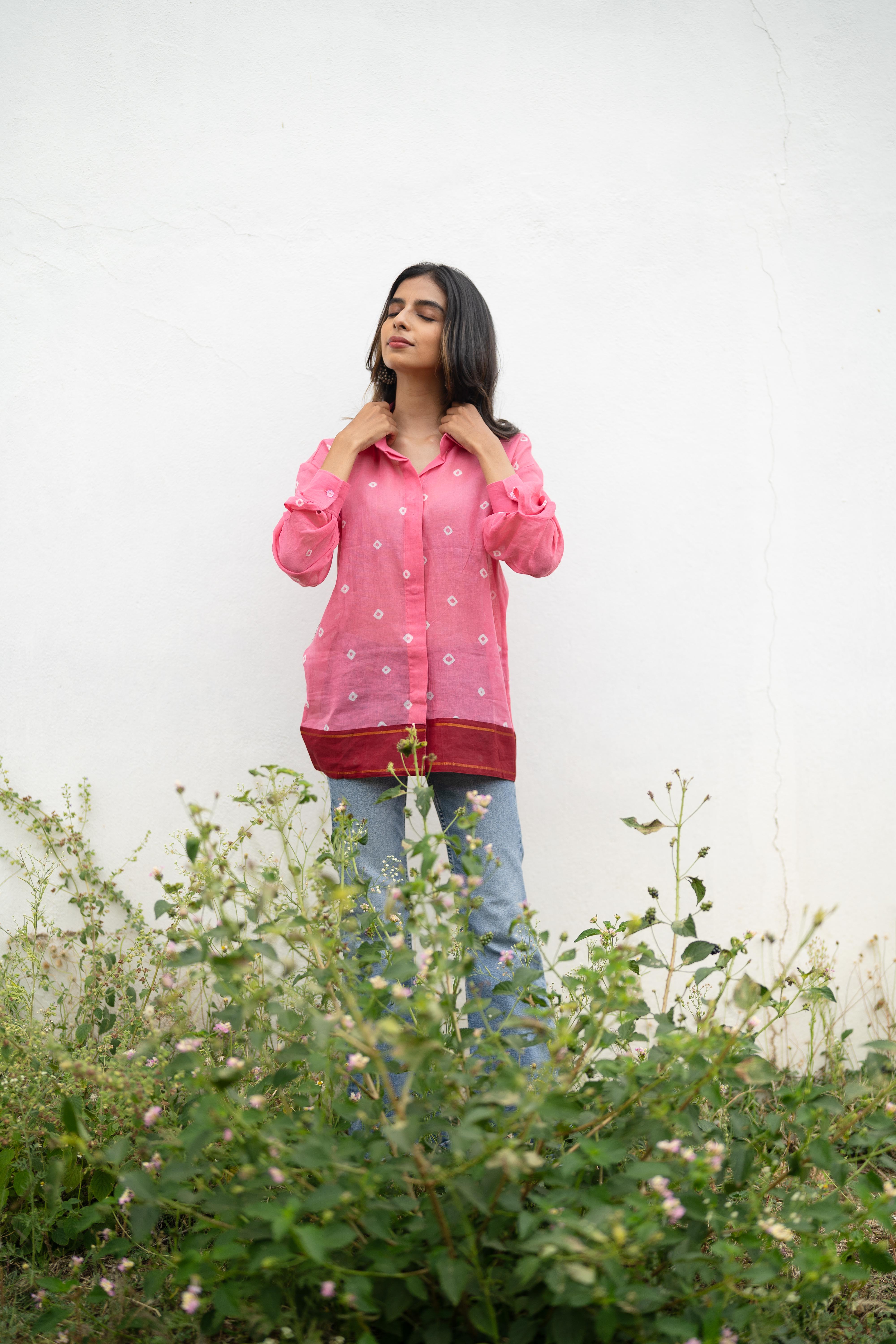 Pink Sungudi Shirt