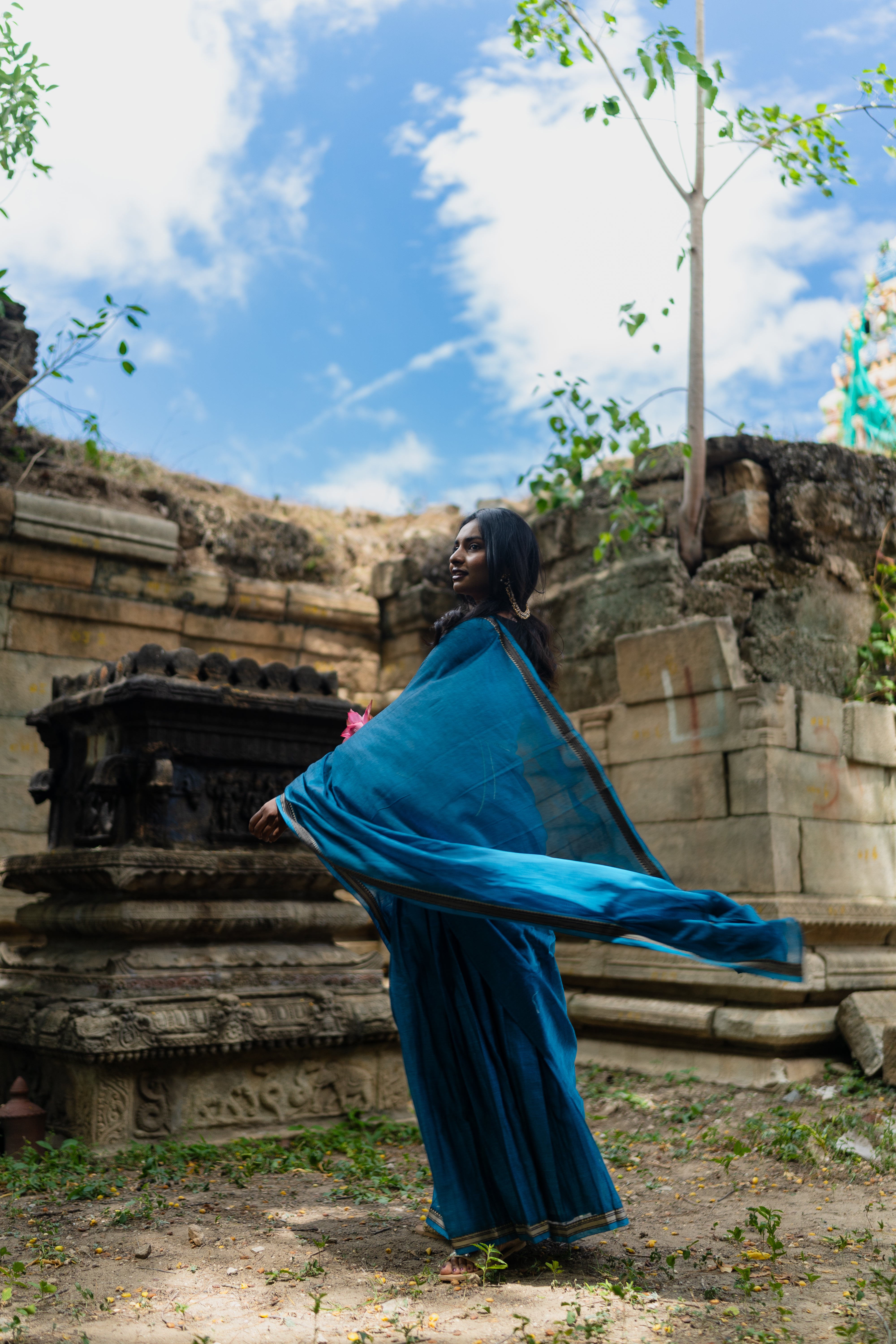 Neela Half Saree