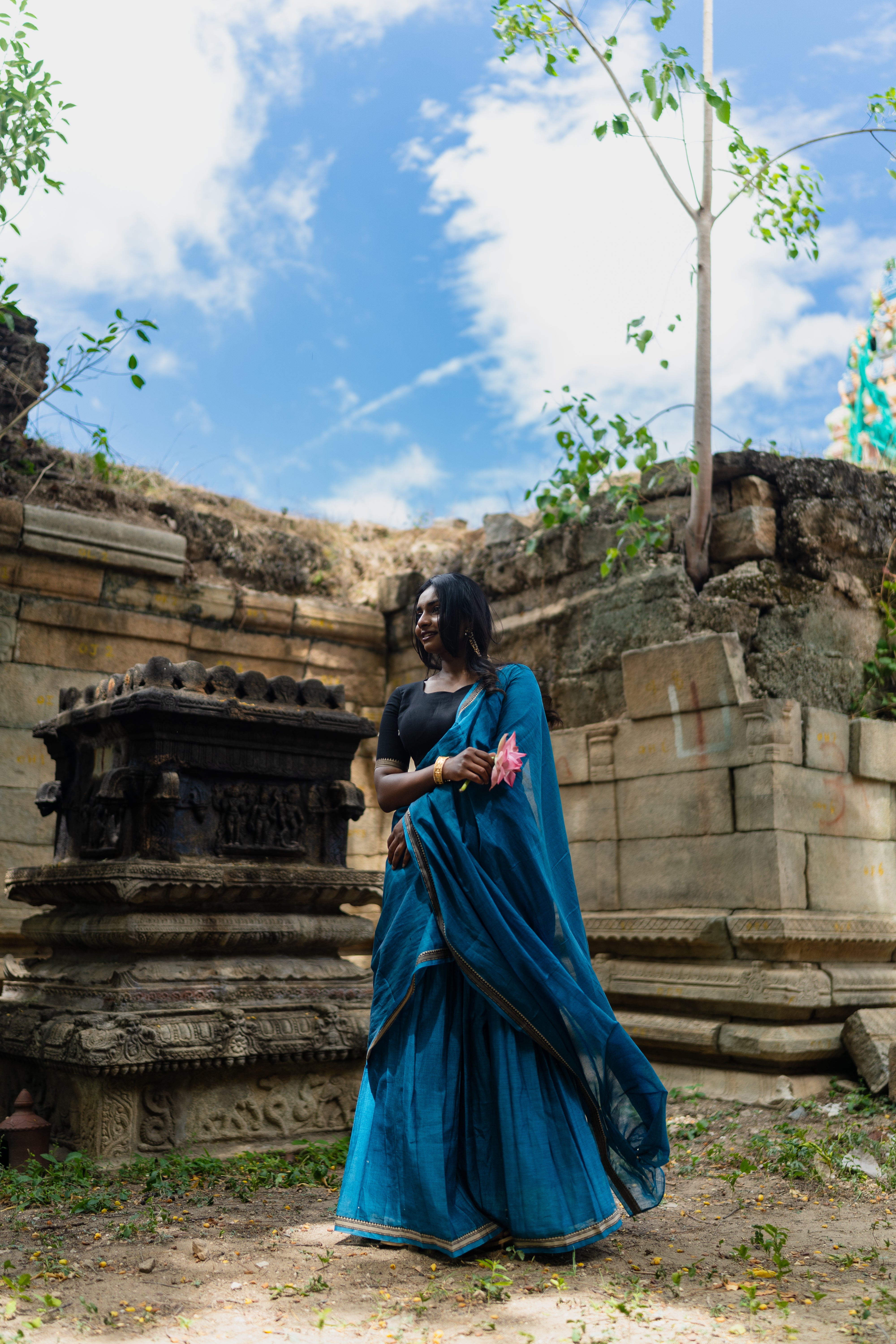Neela Half Saree