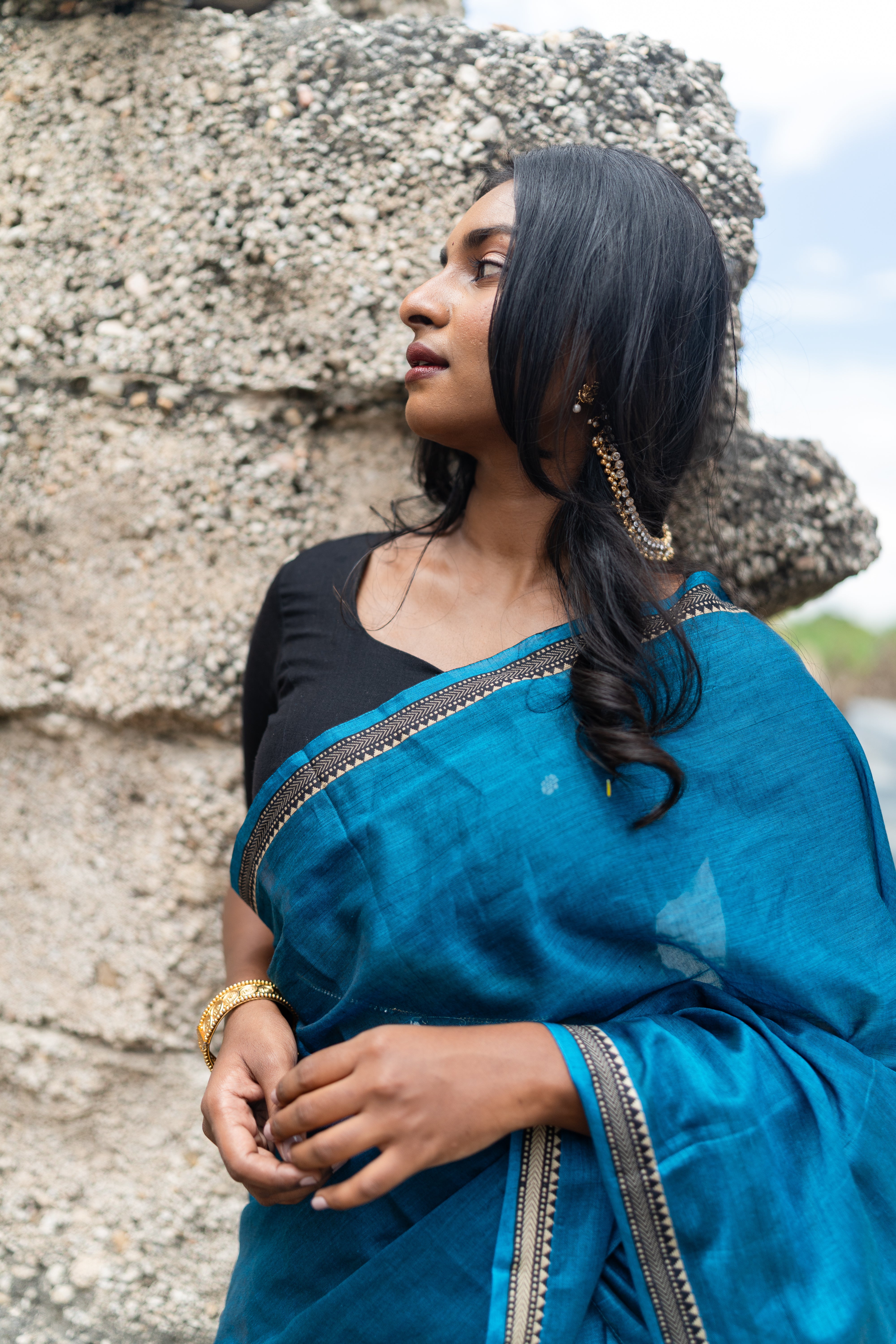Neela Half Saree