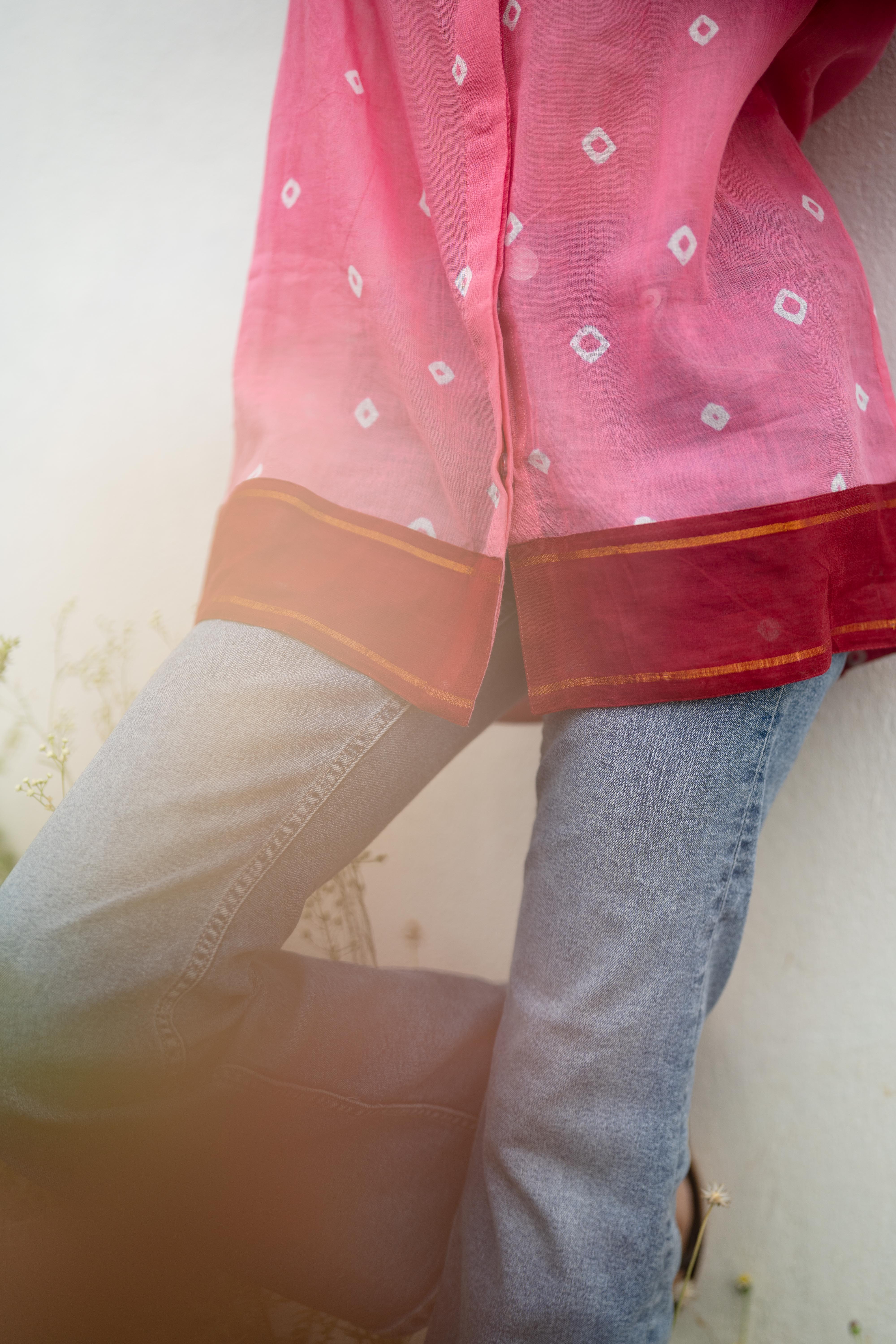 Pink Sungudi Shirt