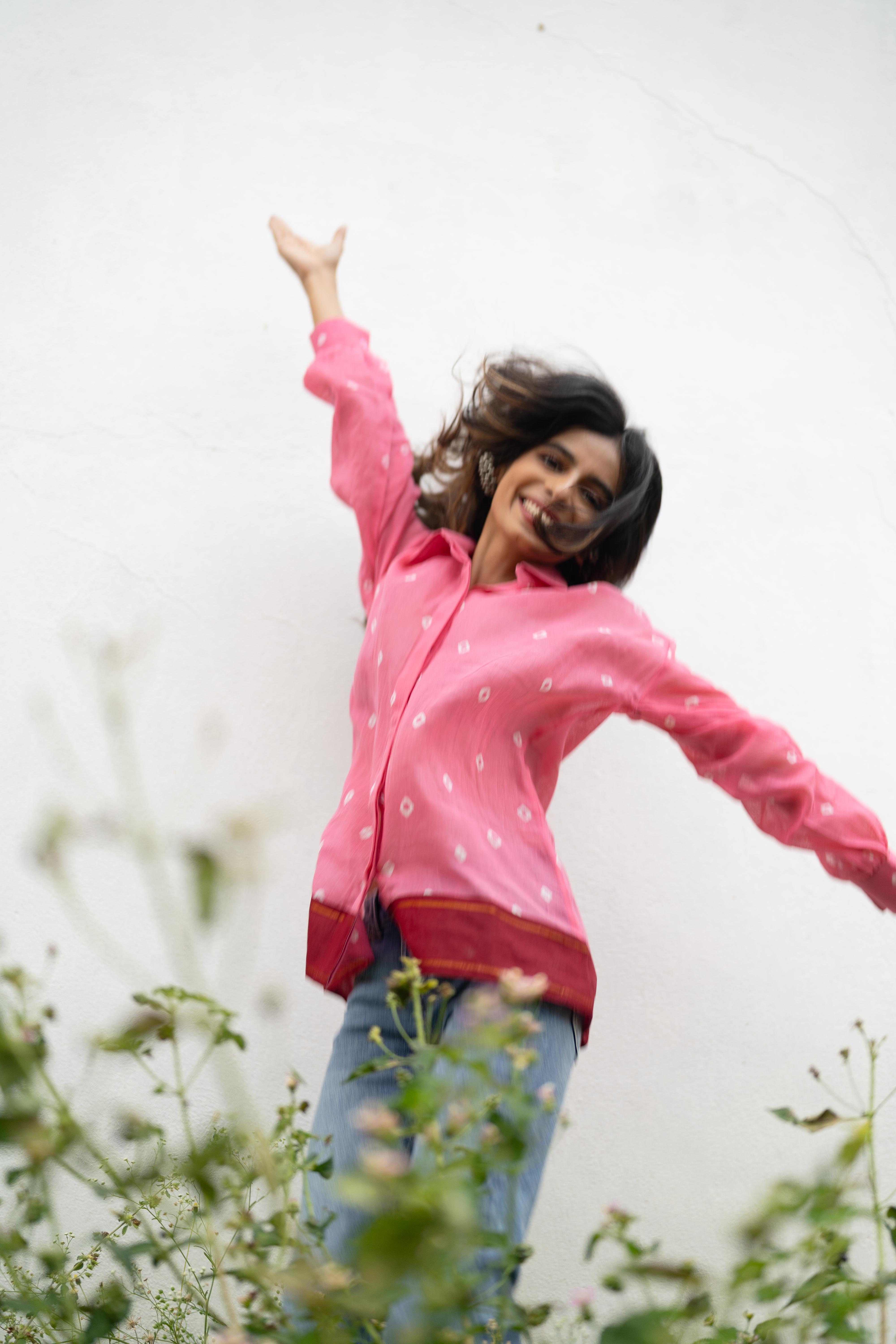 Pink Sungudi Shirt