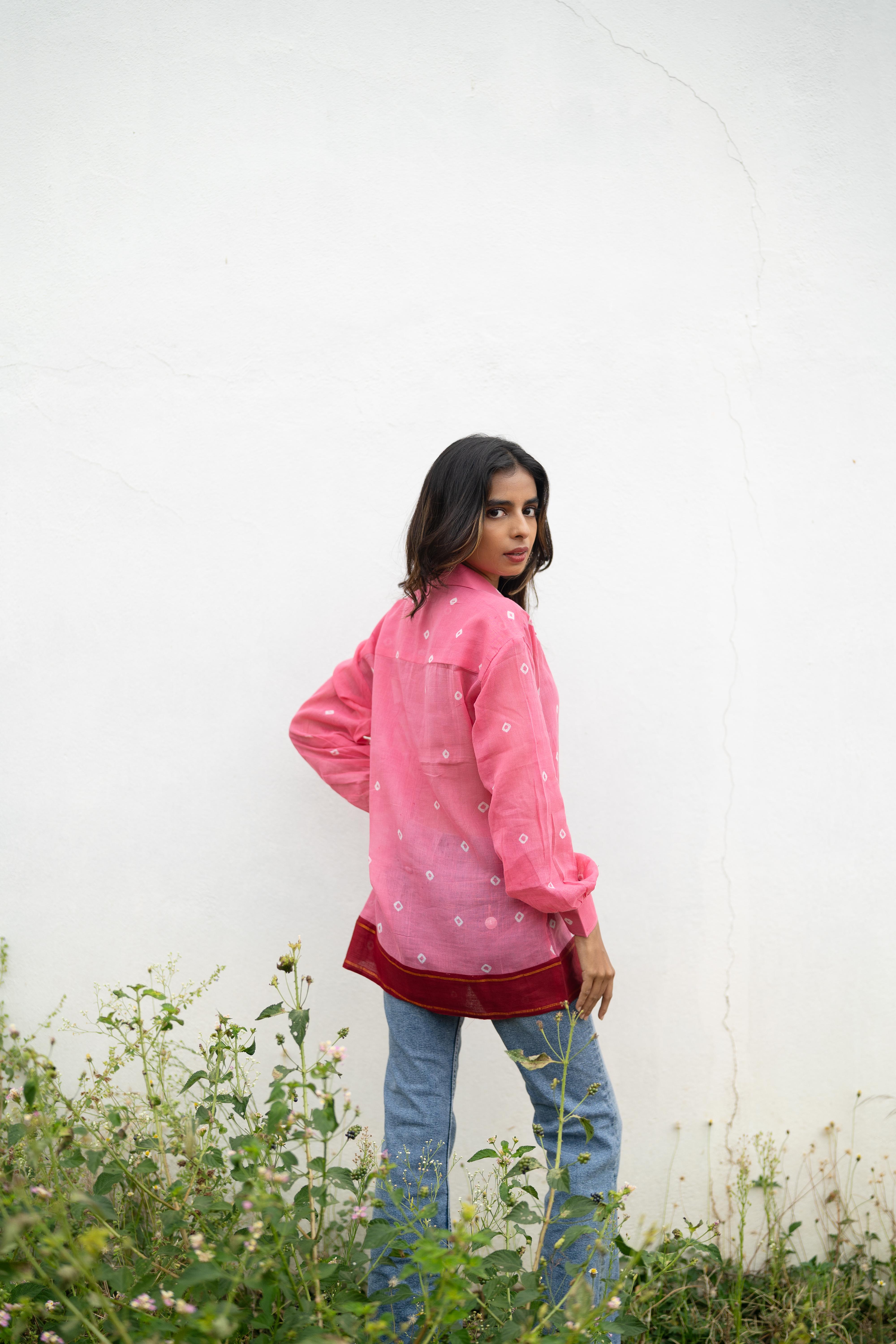 Pink Sungudi Shirt