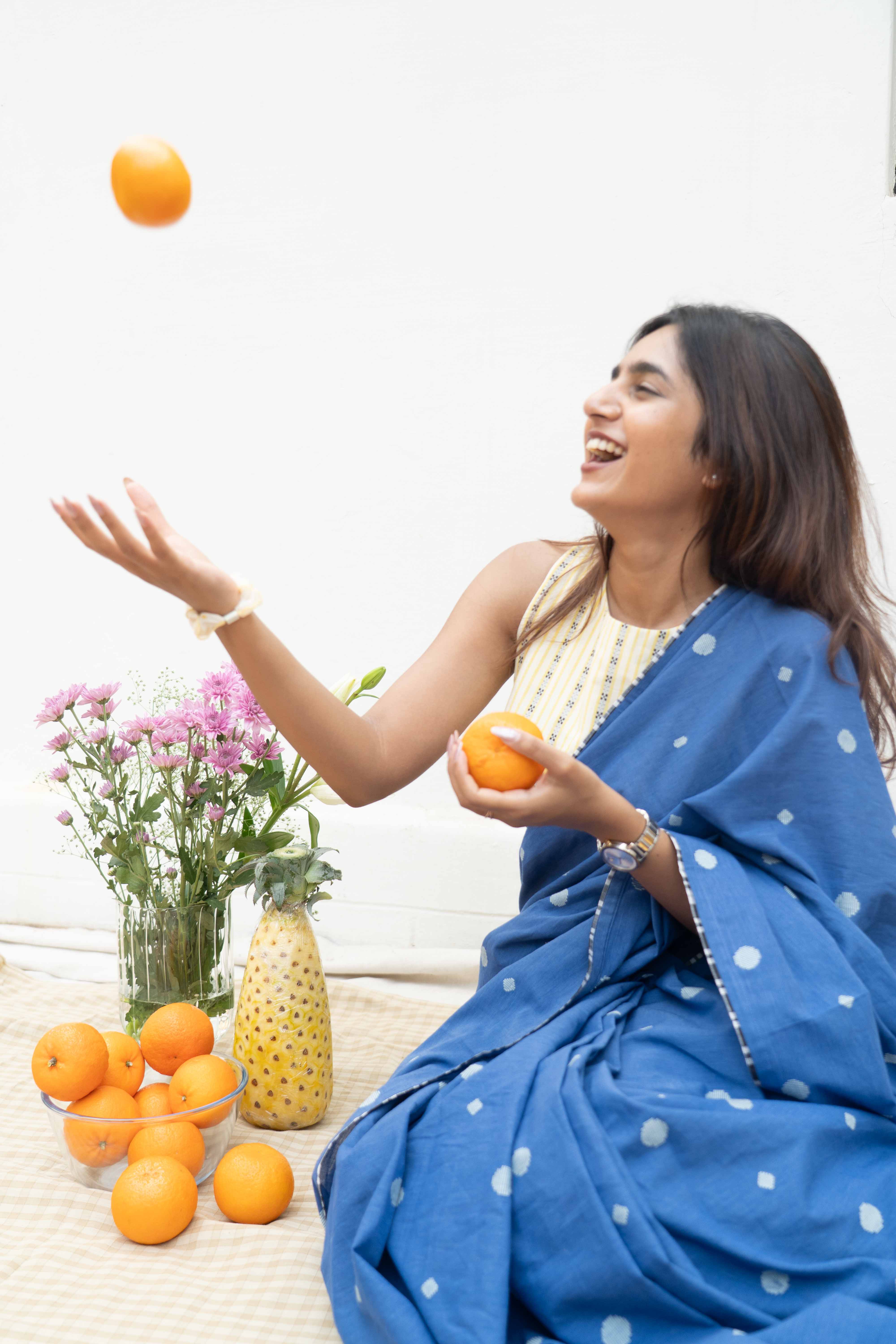 Neel tuli saree