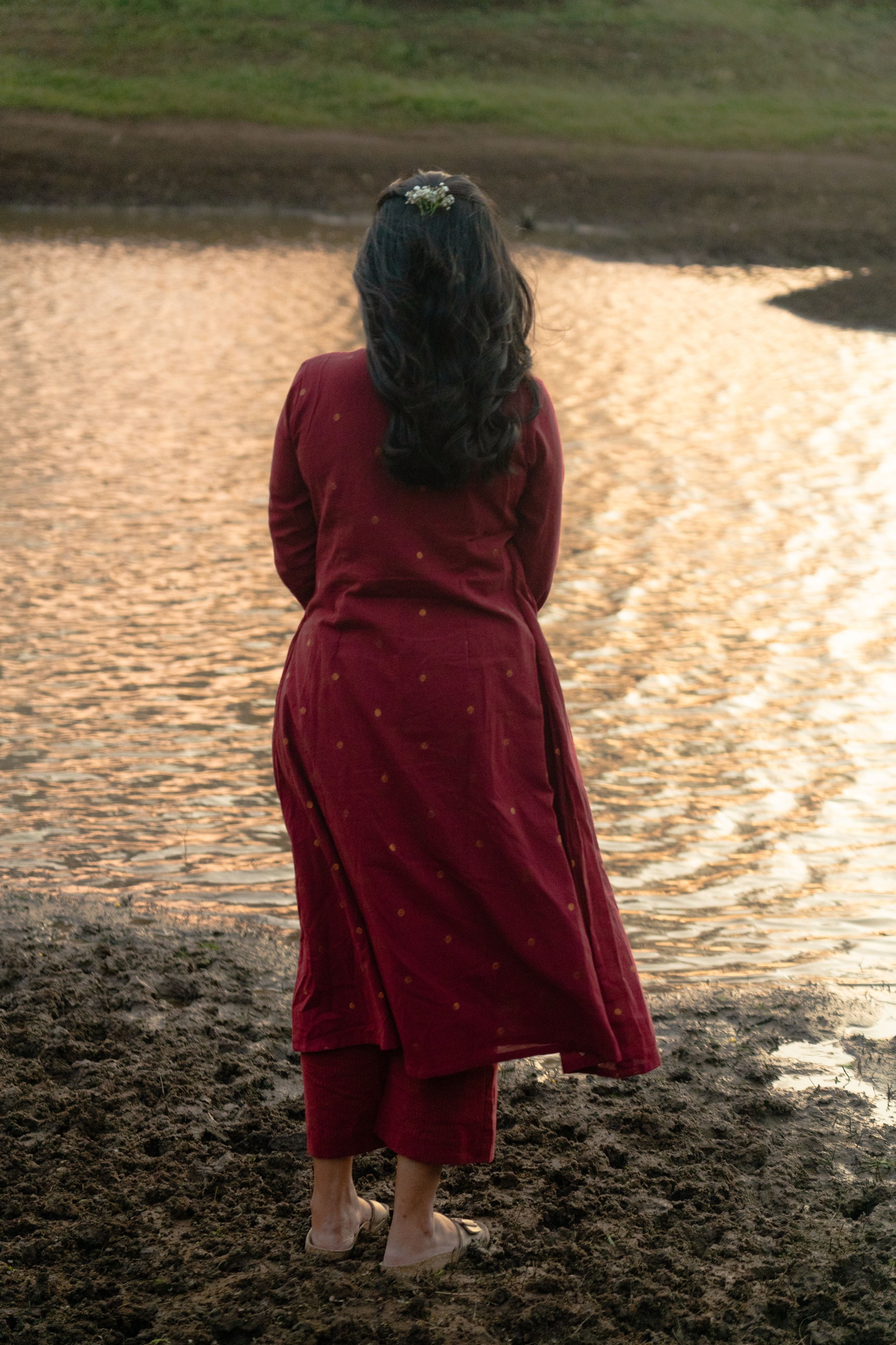 Maroon Meera Co-ord Set