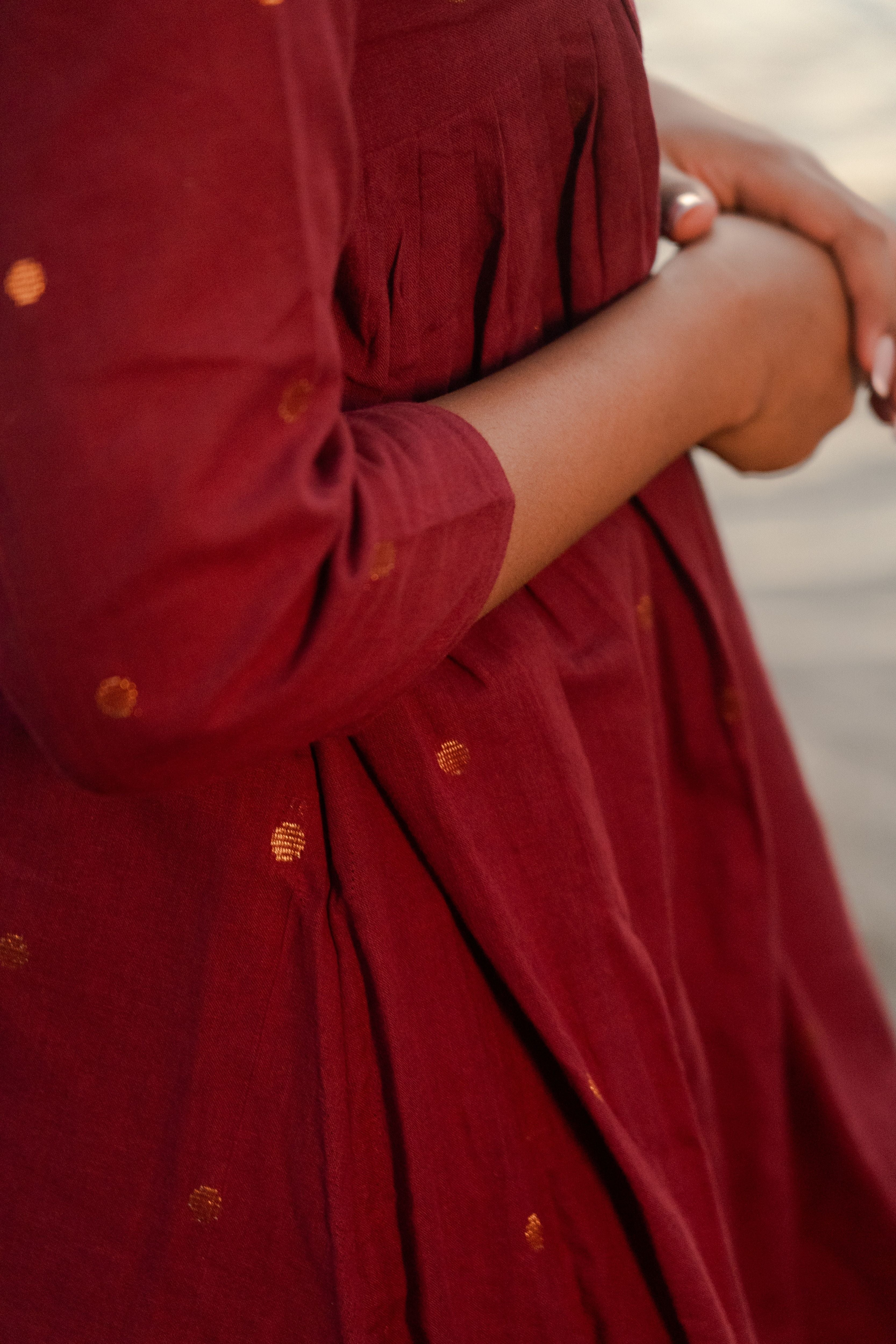 Maroon Meera Co-ord Set