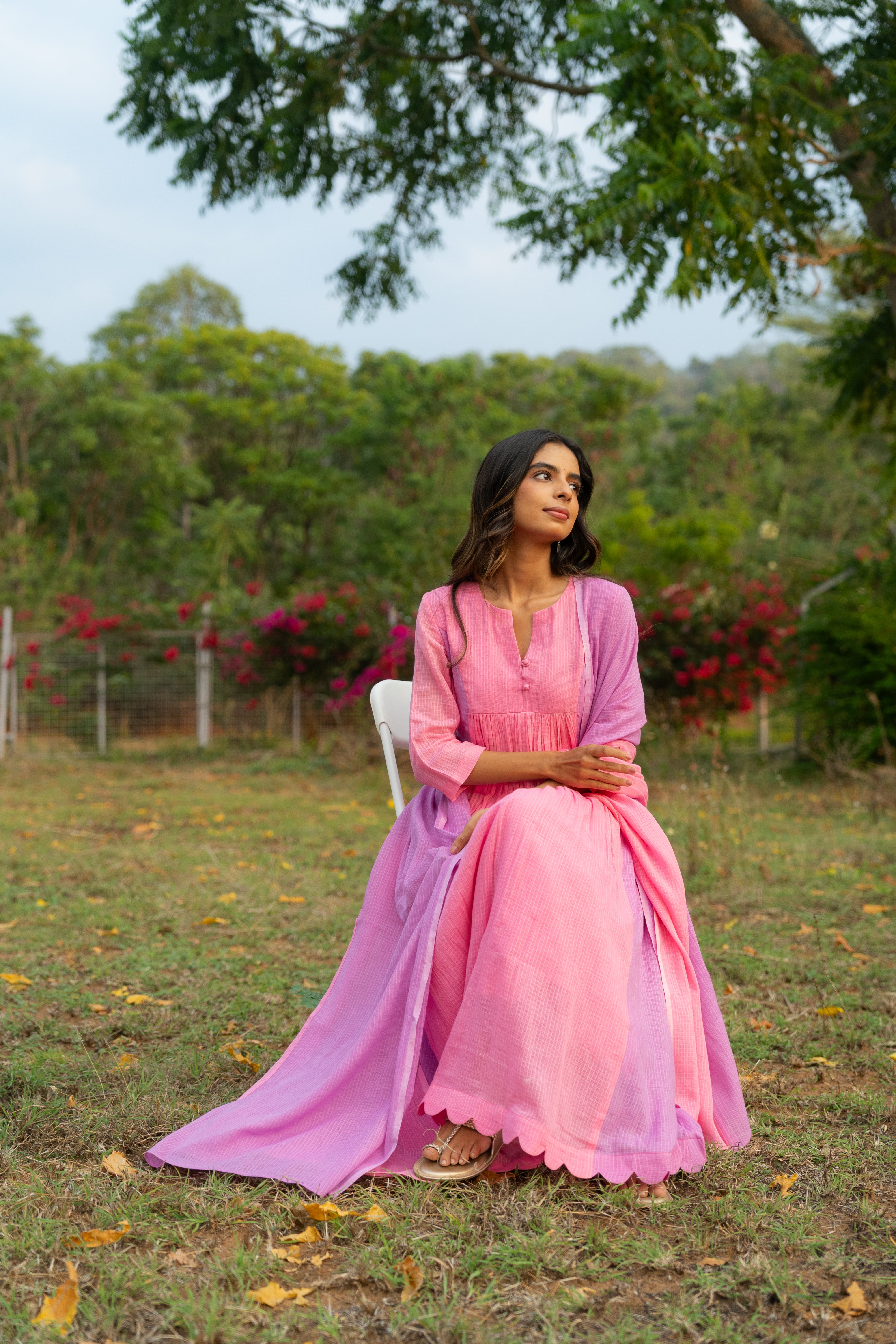 Gulabi Kota Anarkali Set