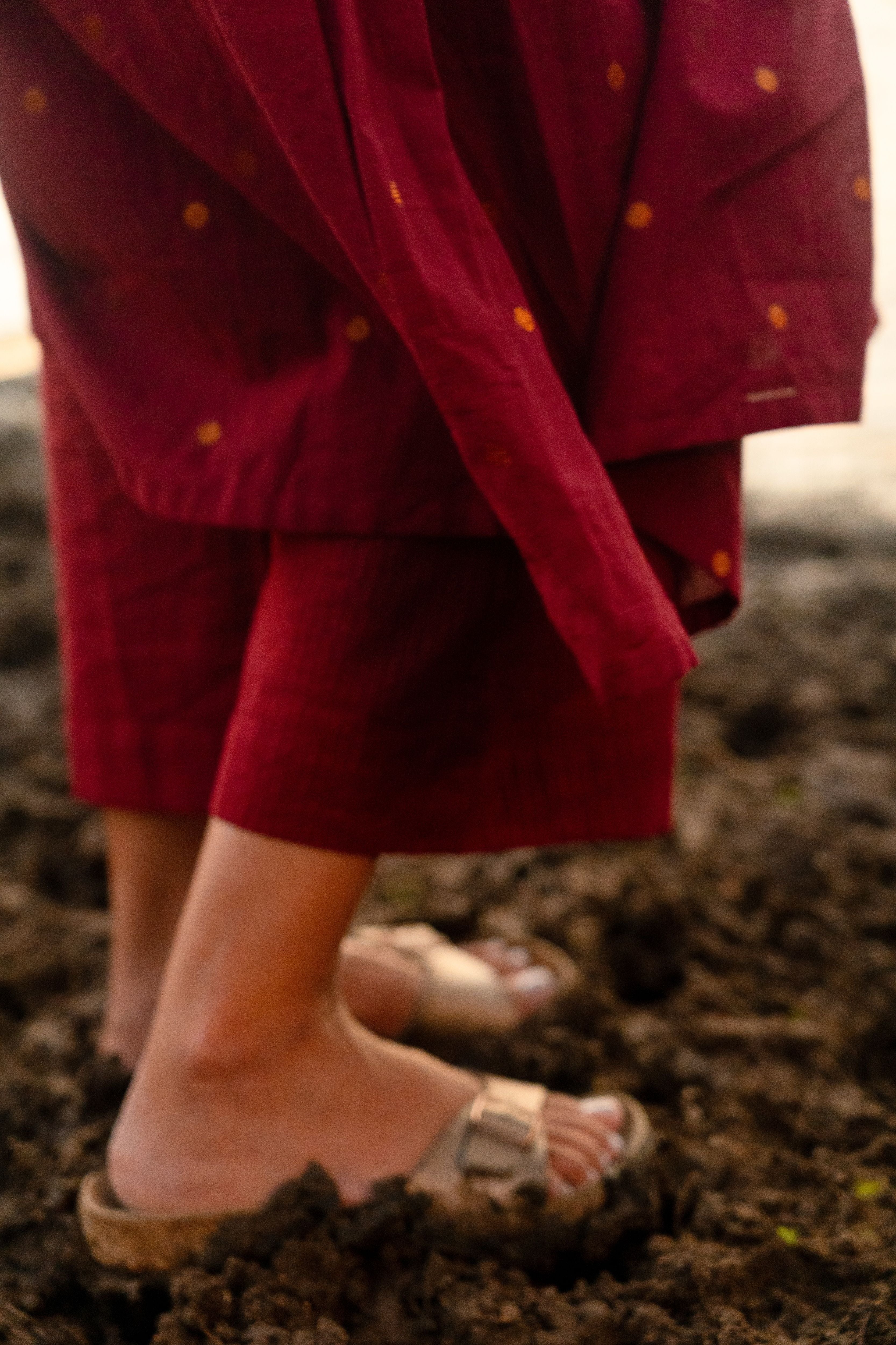 Maroon Meera Co-ord Set