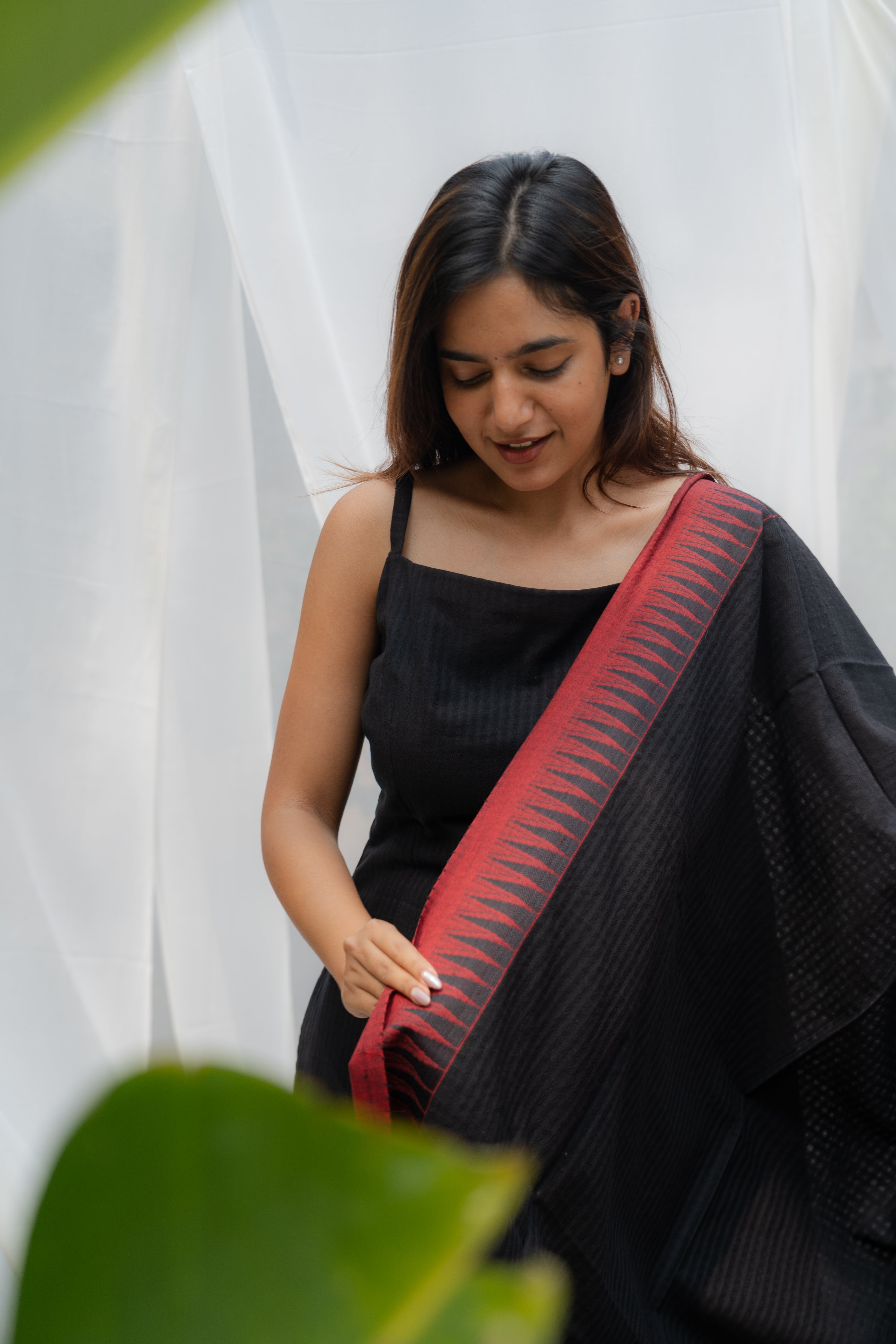 Pure Handloom Top and Checks Duppata