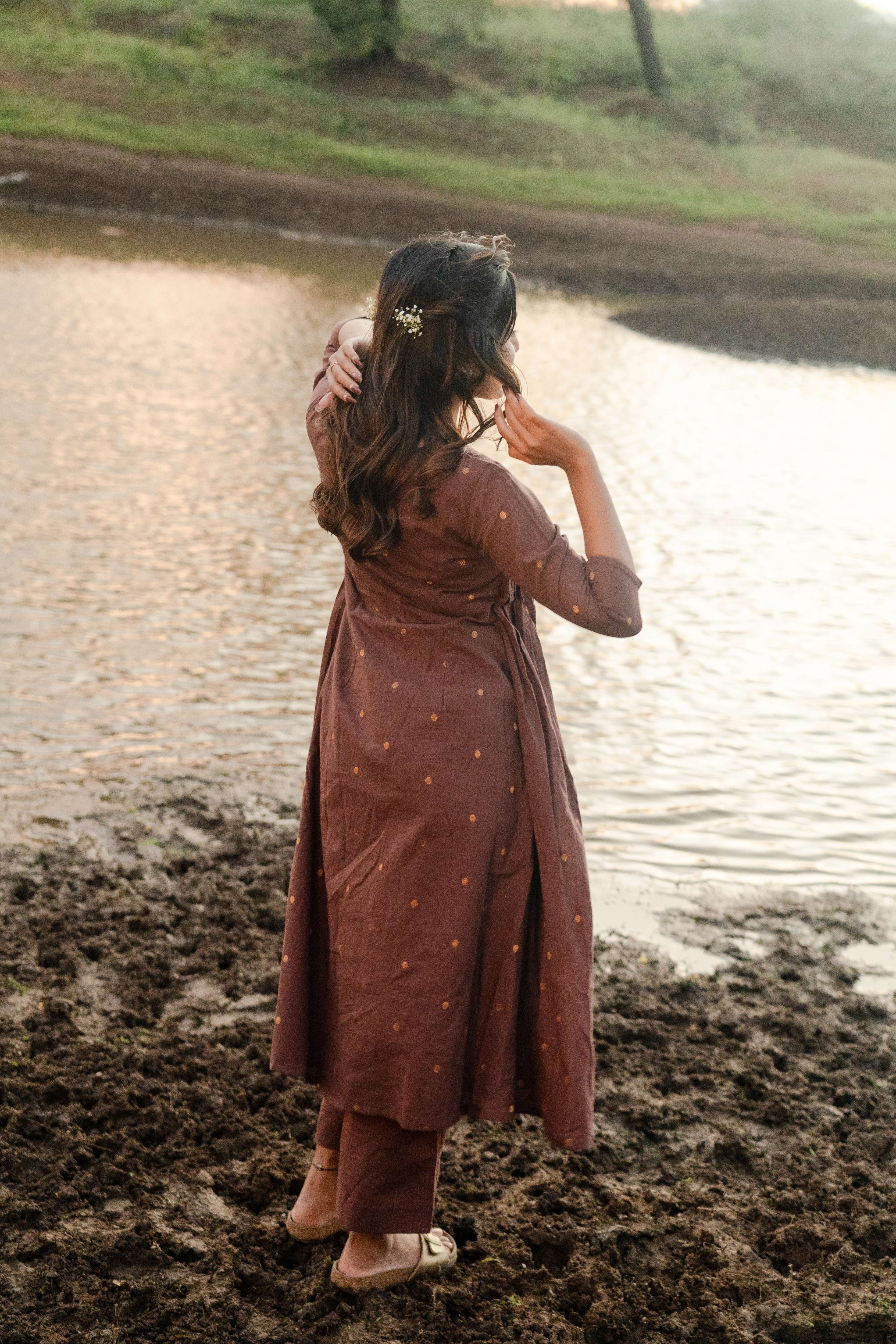 Brown Meera Co-ord Set