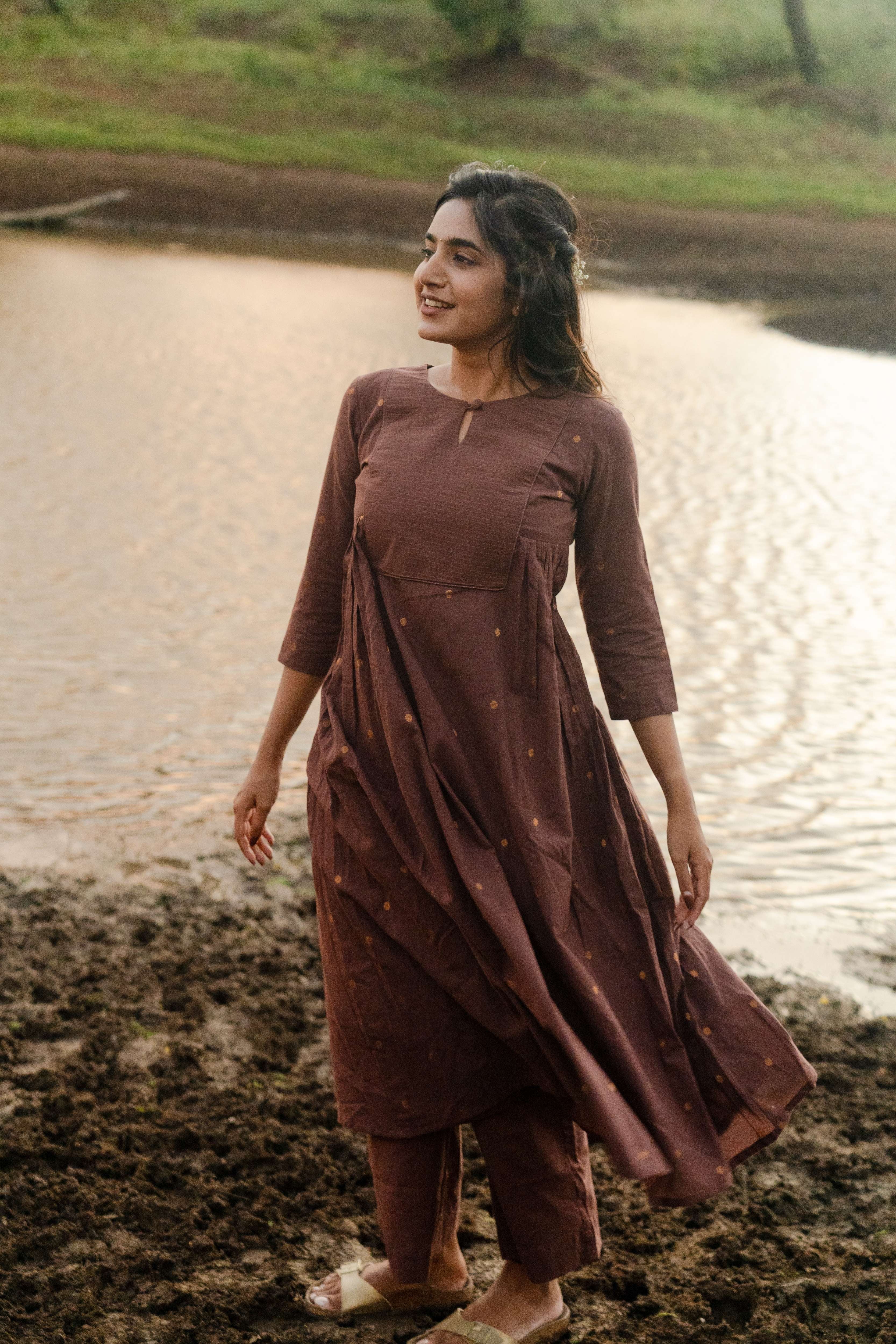 Brown Meera Co-ord Set