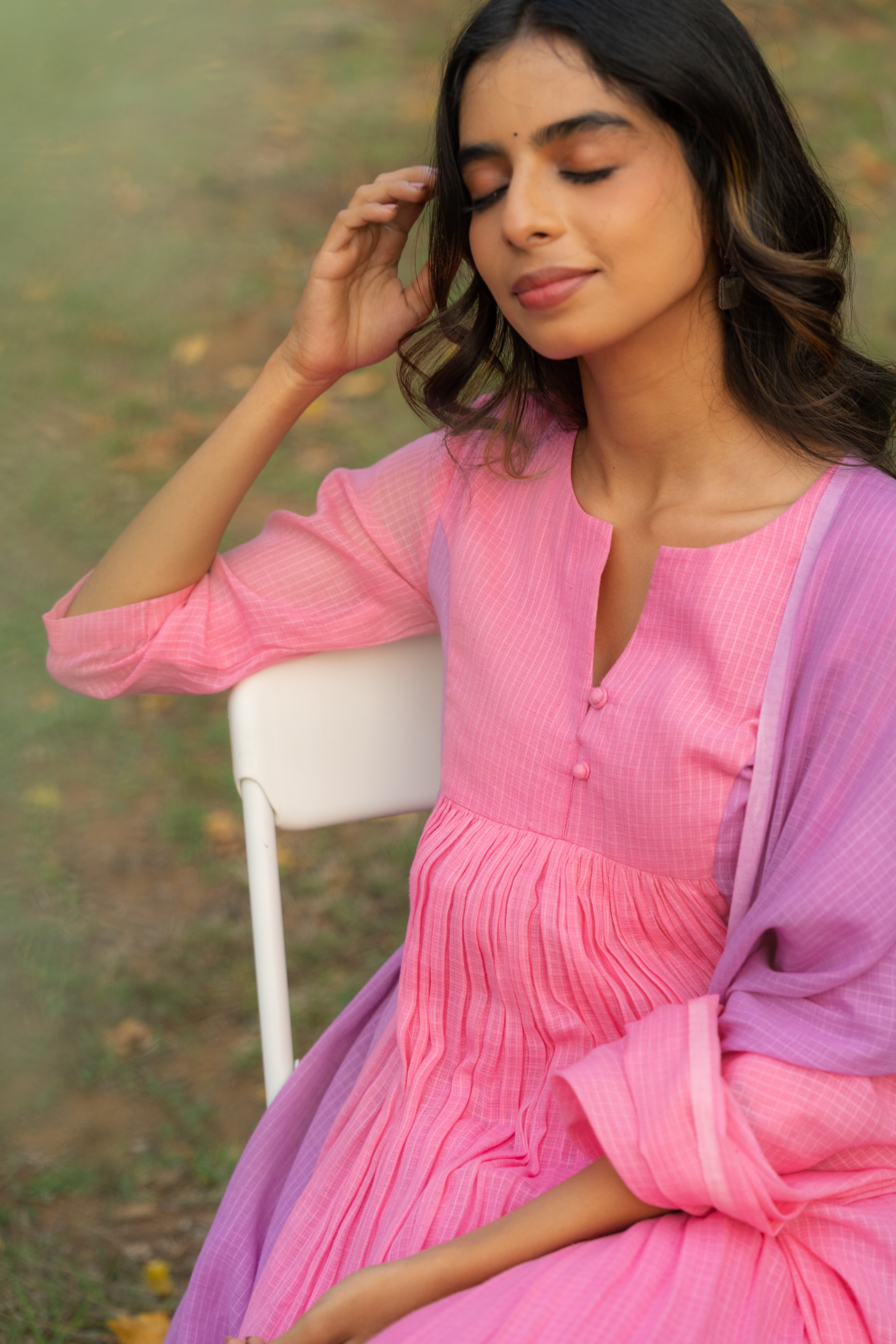 Gulabi Kota Anarkali Set