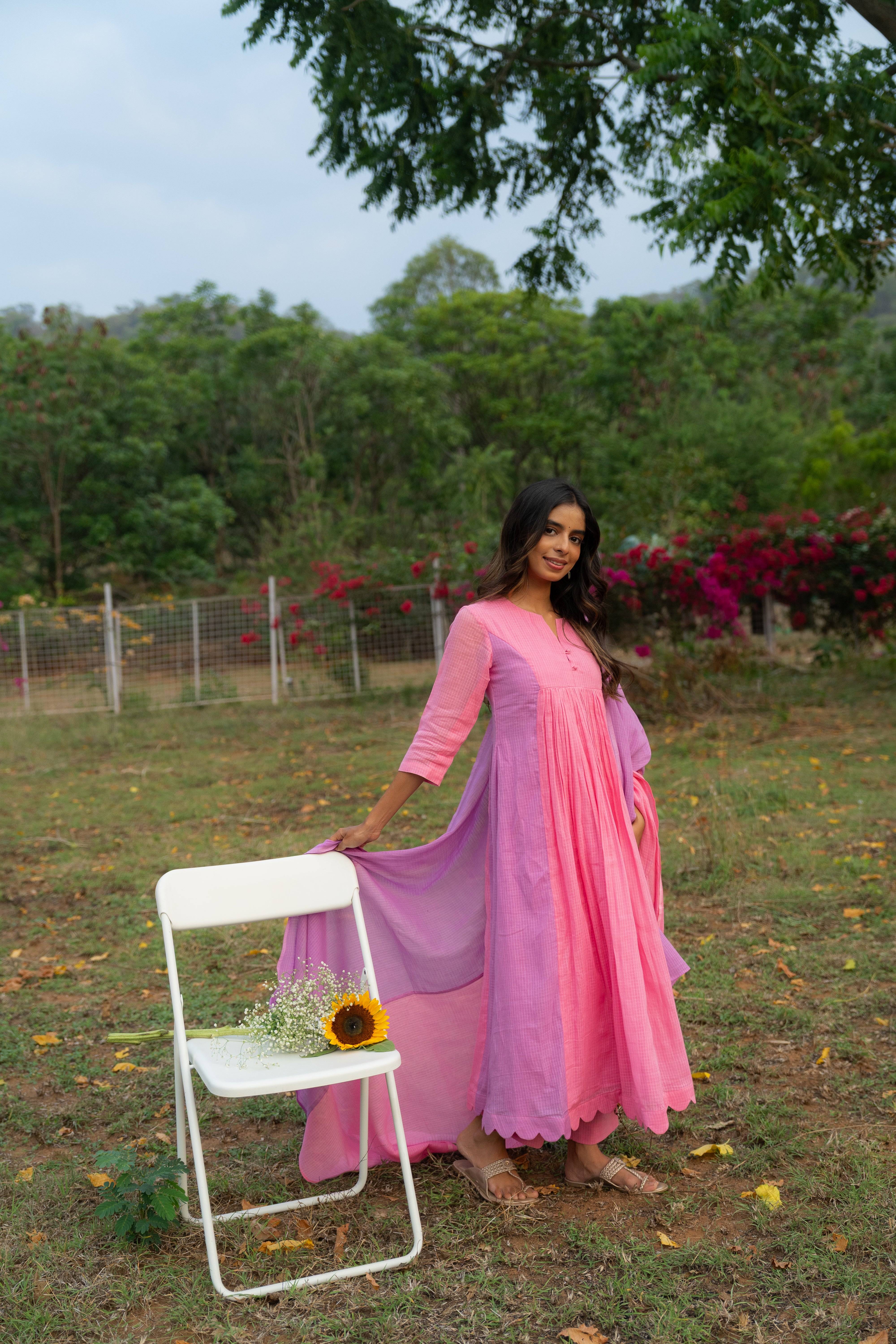 Gulabi Kota Anarkali Set