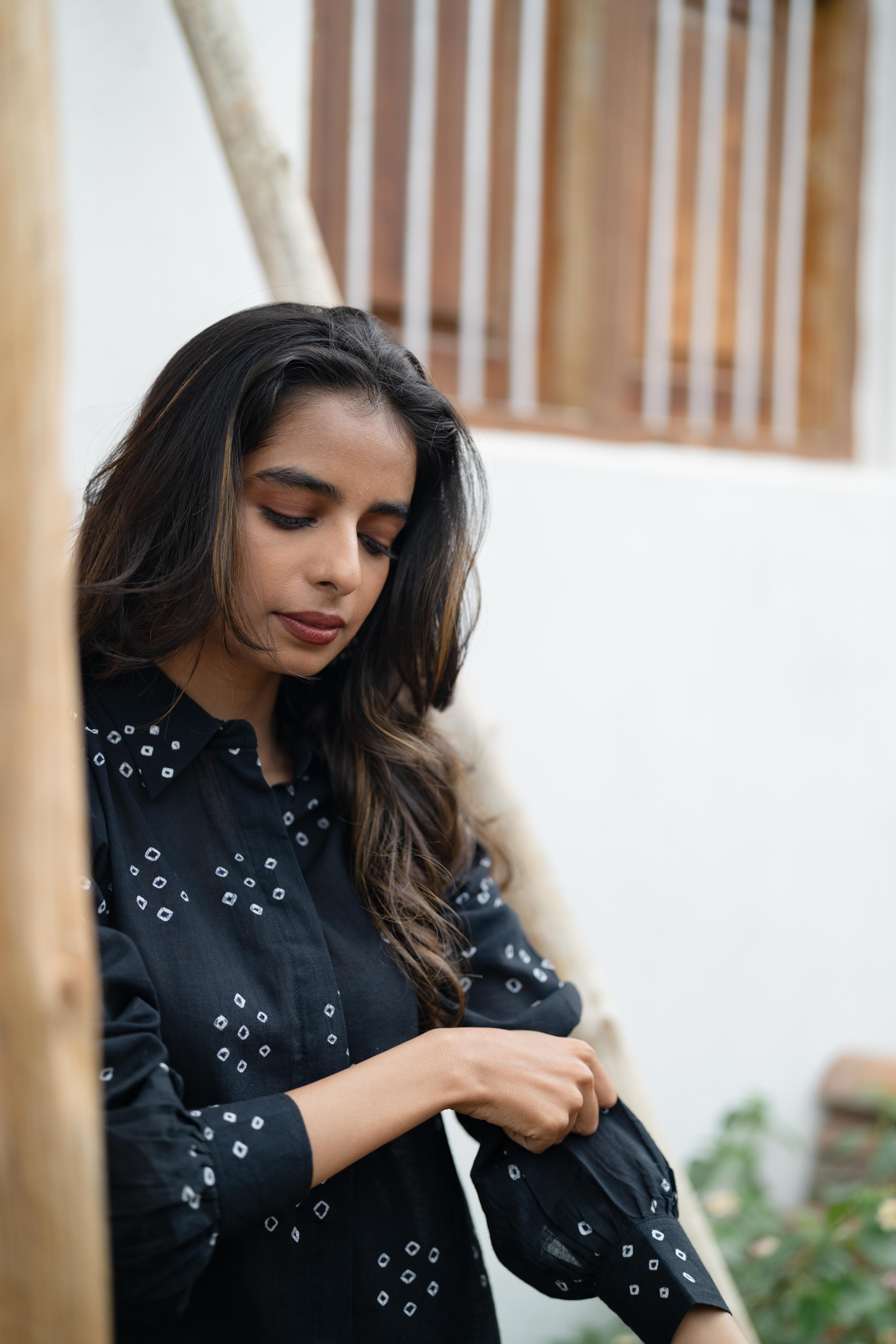 Black Sungudi Shirt