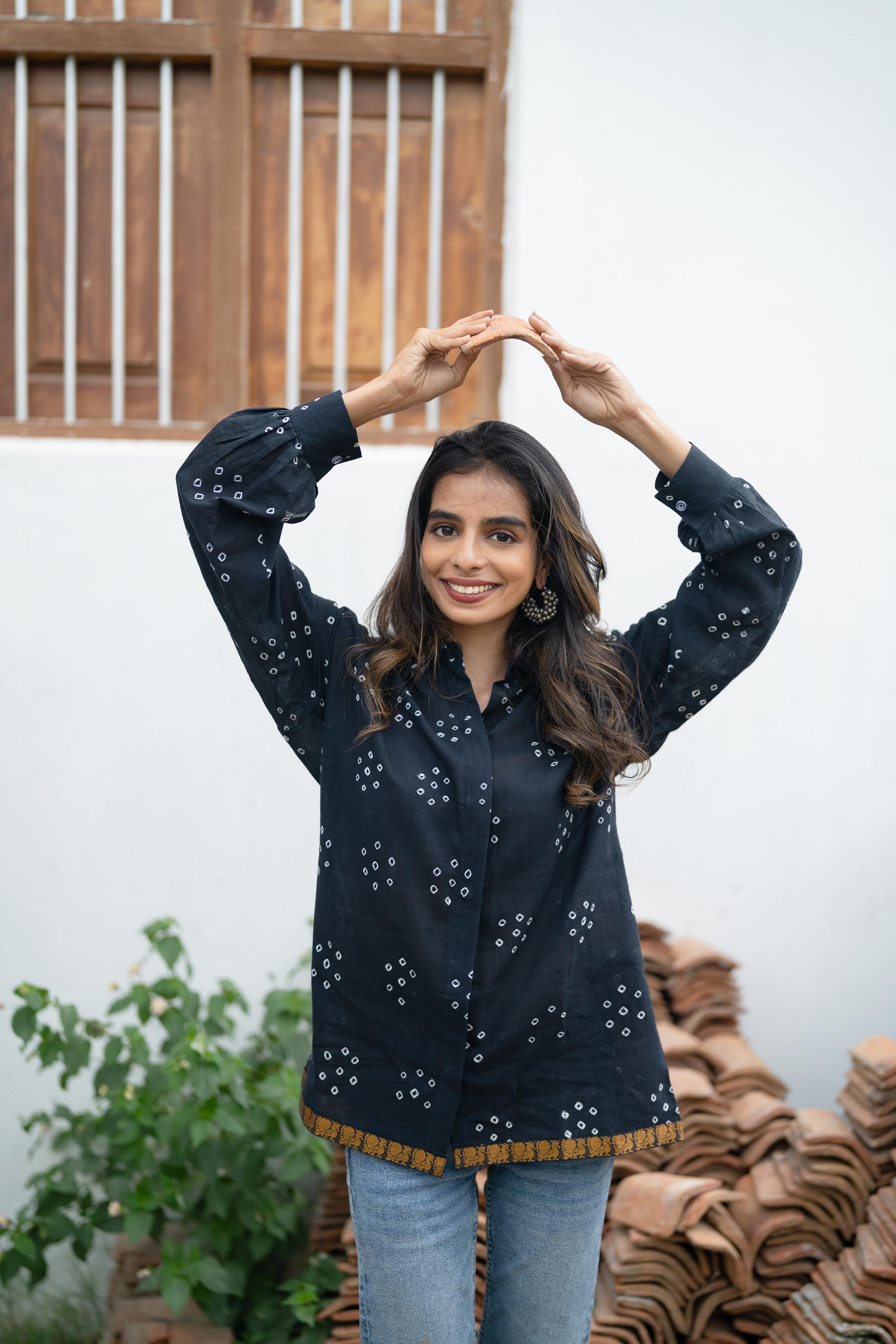 Black Sungudi Shirt