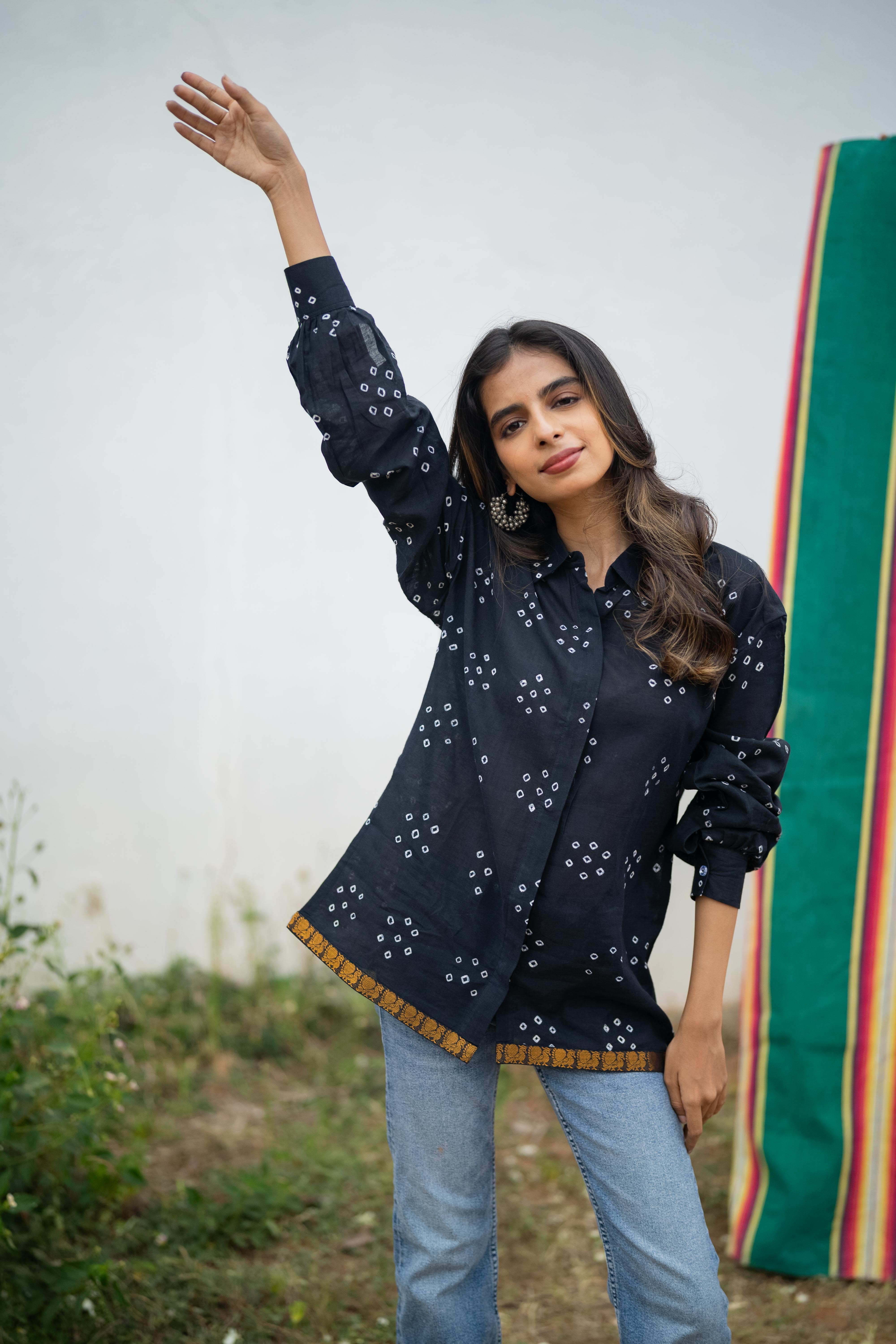 Black Sungudi Shirt