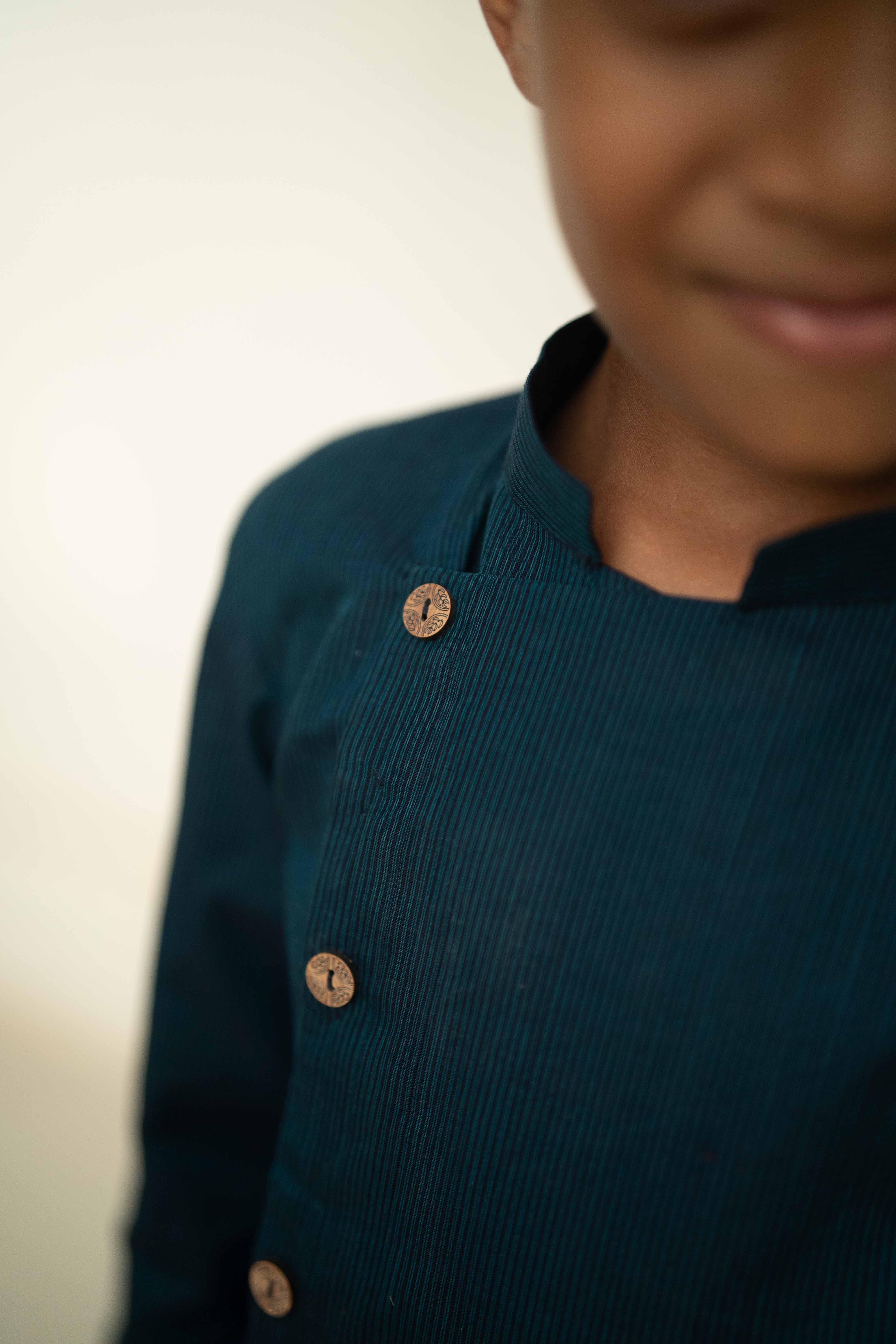Blue Cross Line Kurta