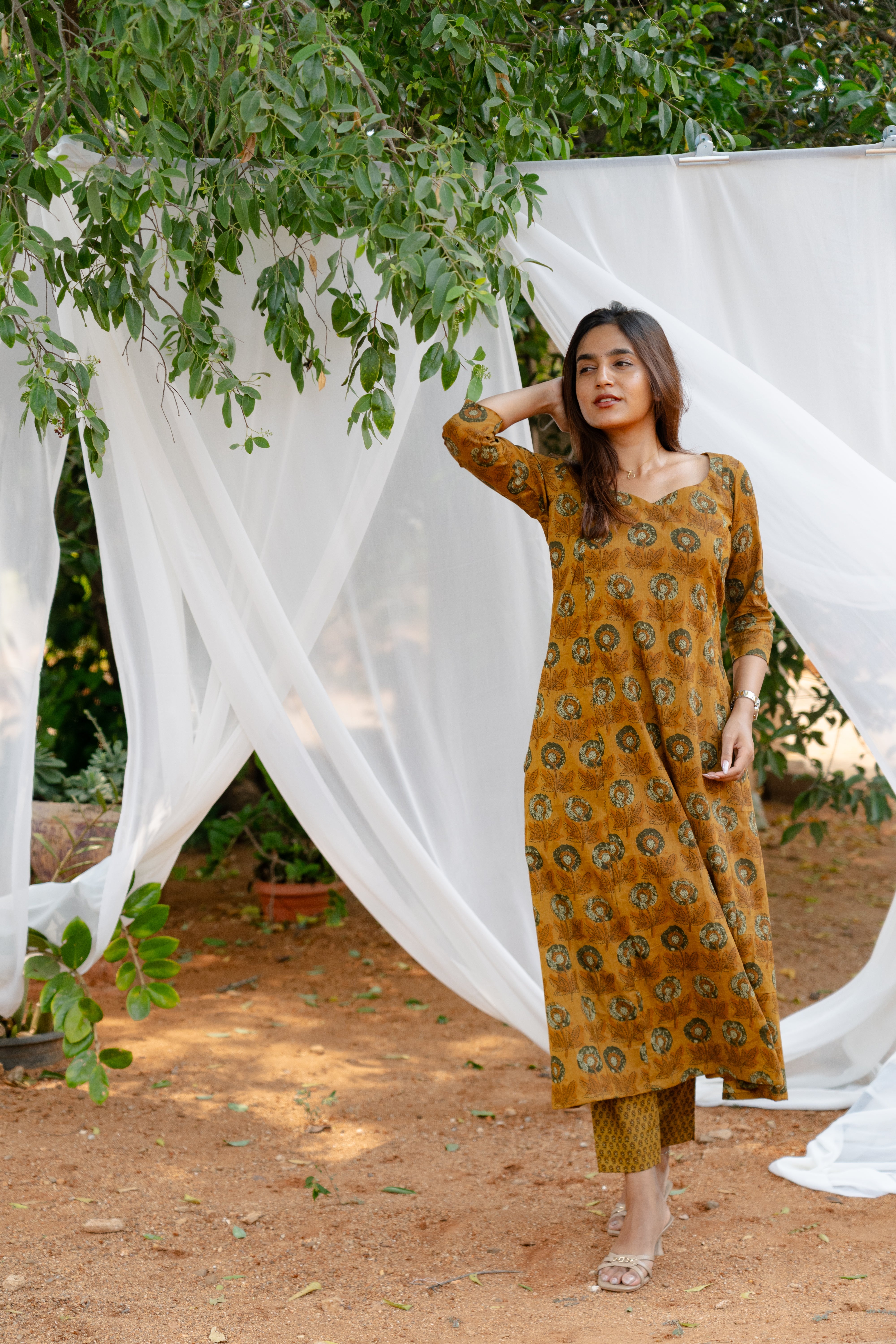 Ochre marigold A-Line Set