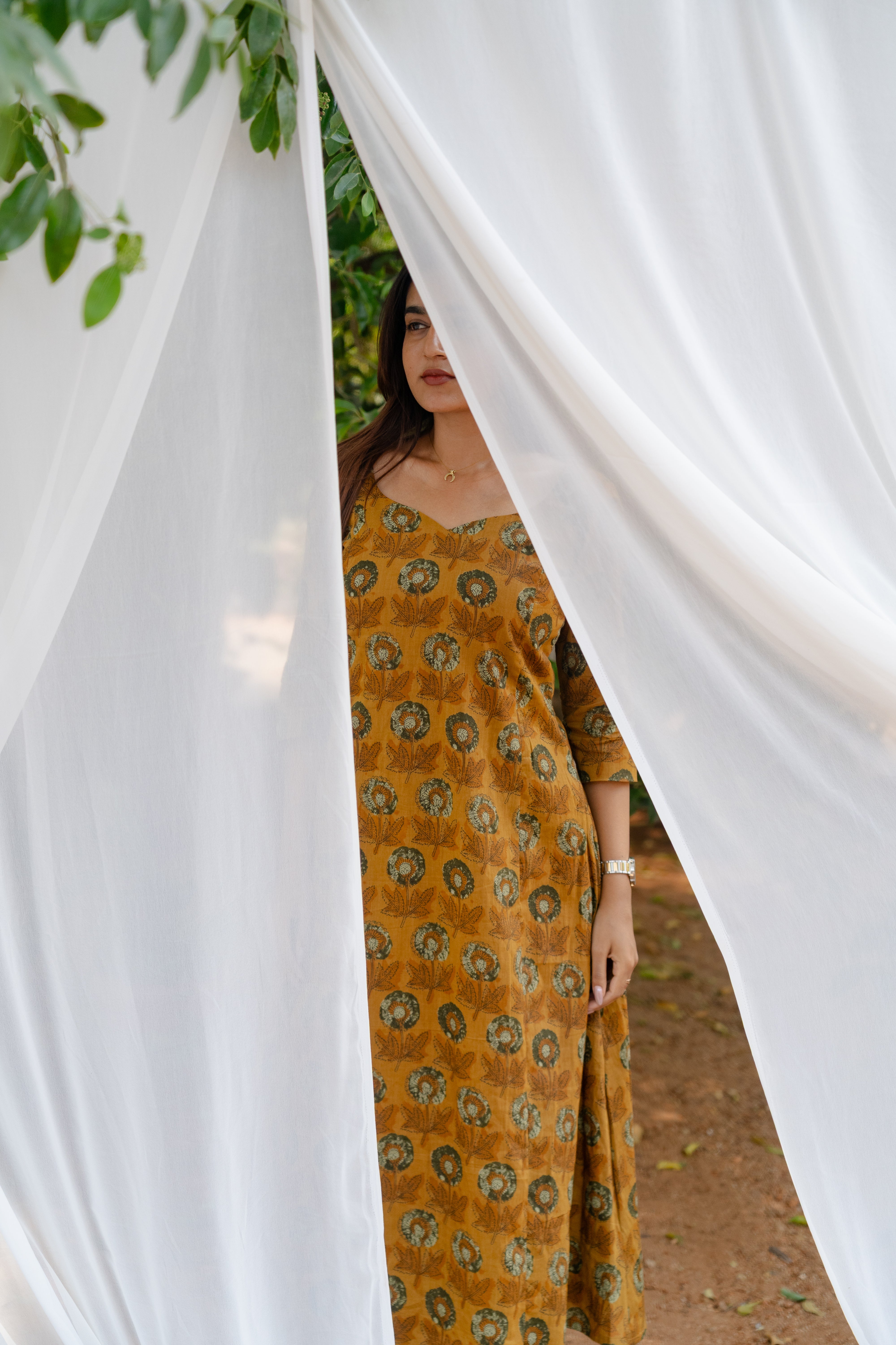 Ochre marigold A-Line Set