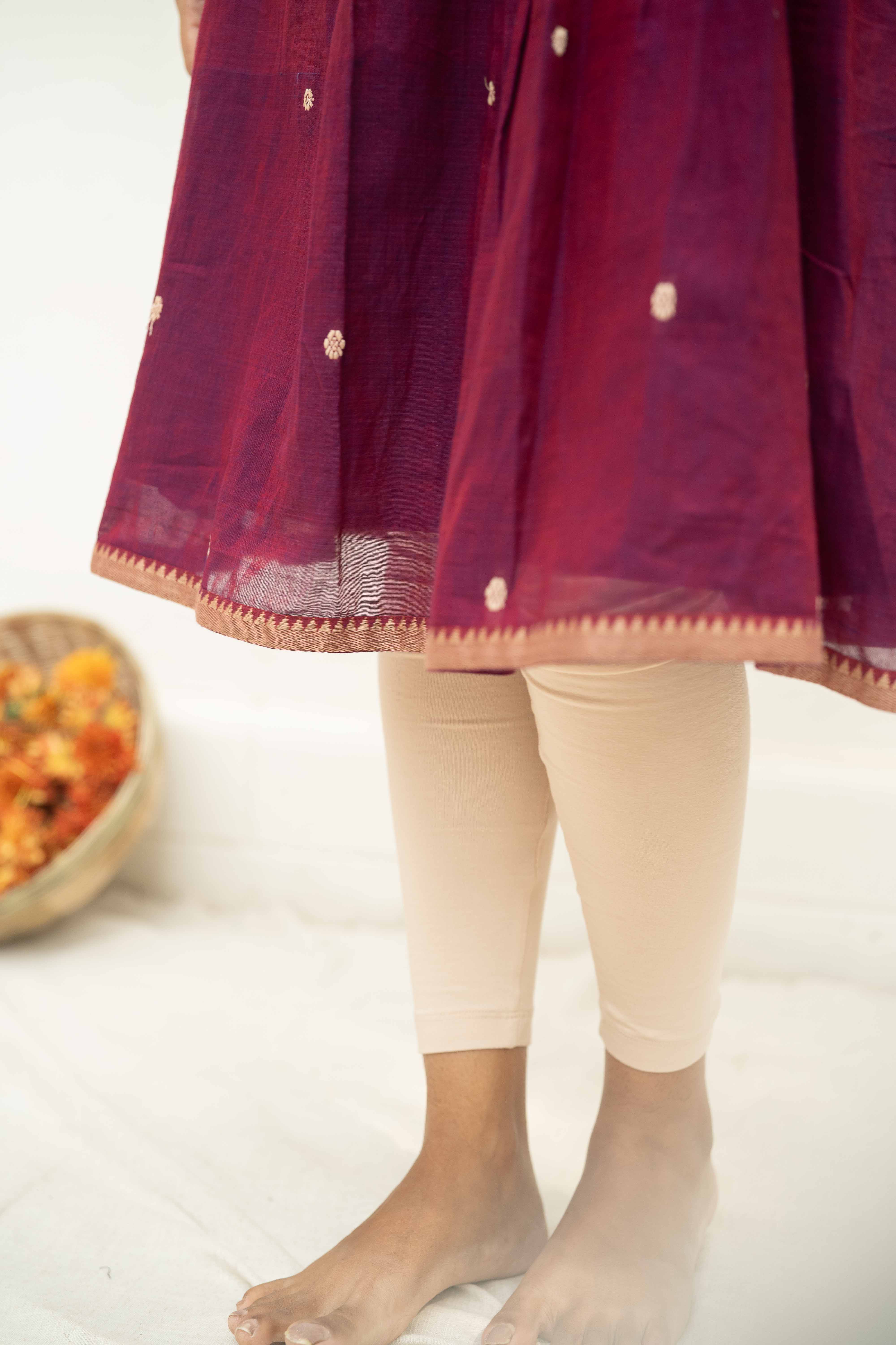 Berry Pink Narayanpet Cotton Top