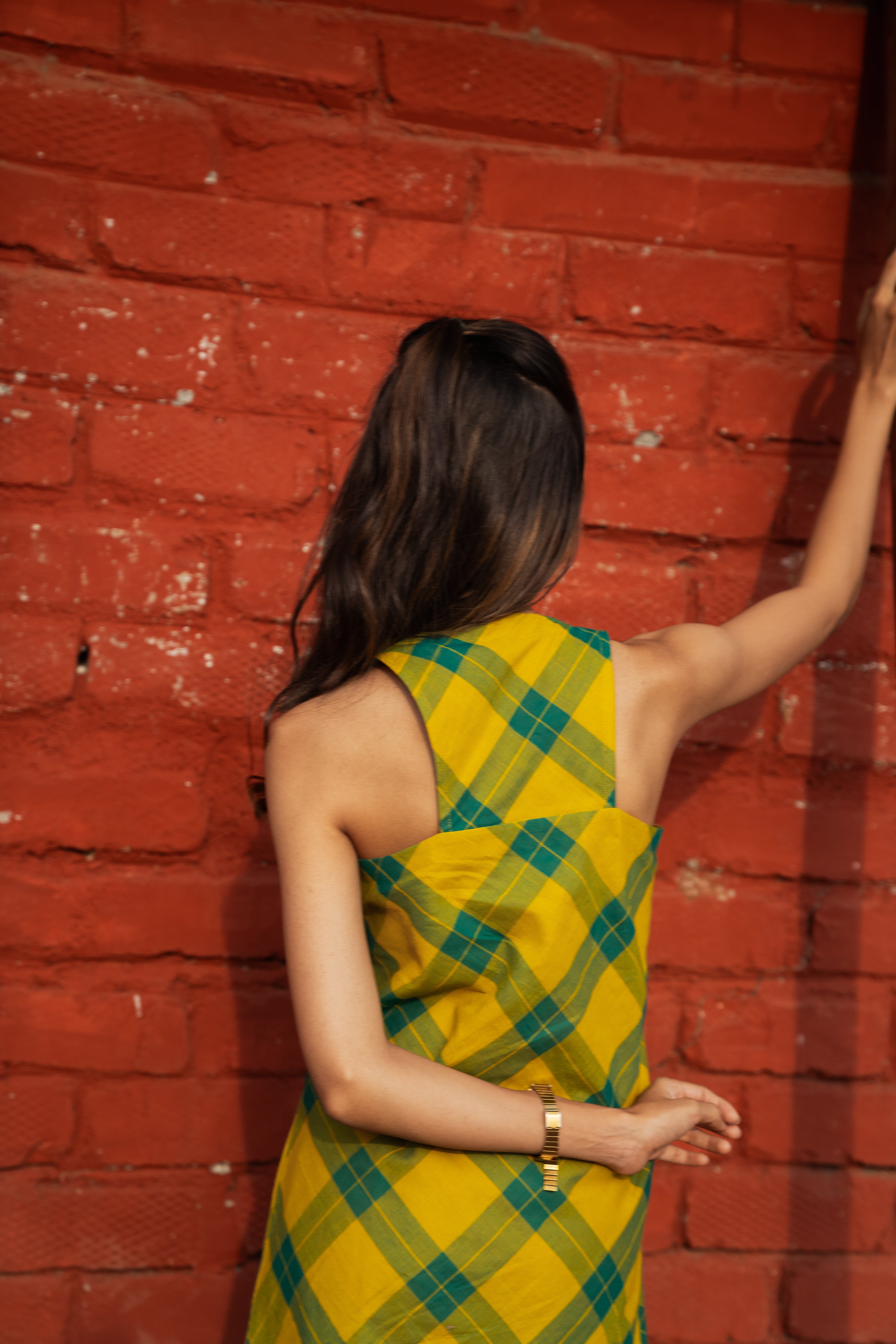 Rasika A line dress - Manjal