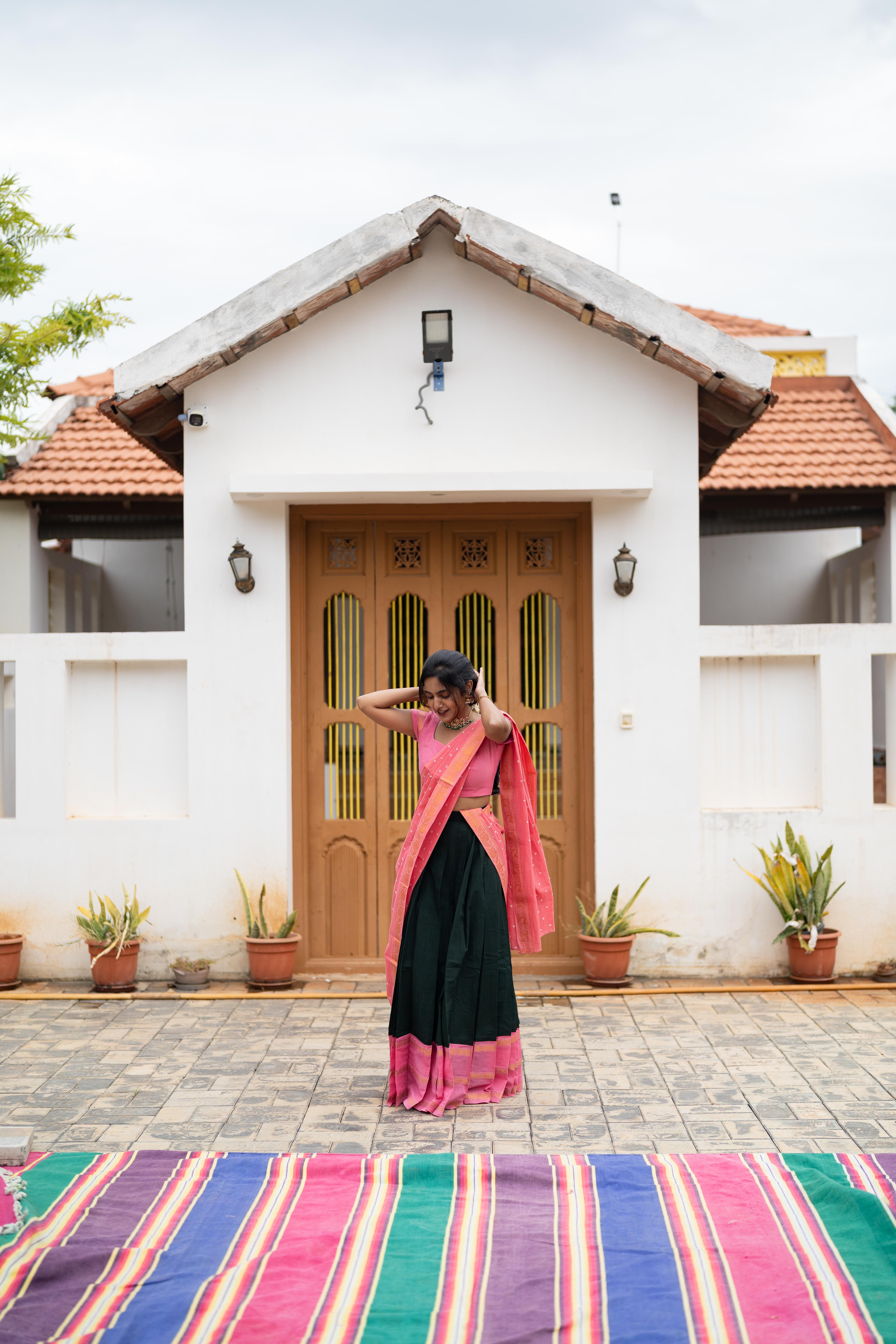 Malli poo half saree