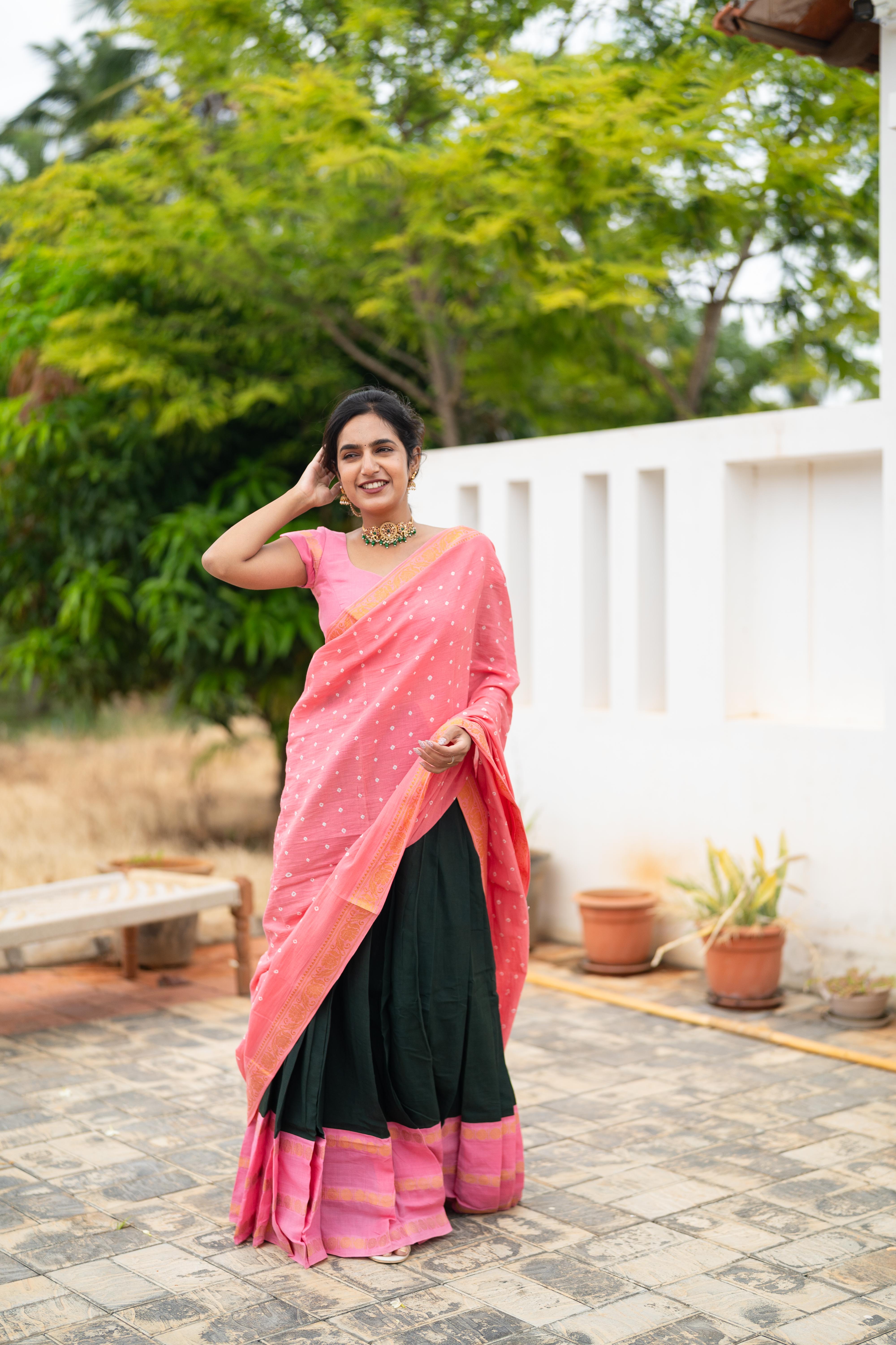 Malli poo half saree