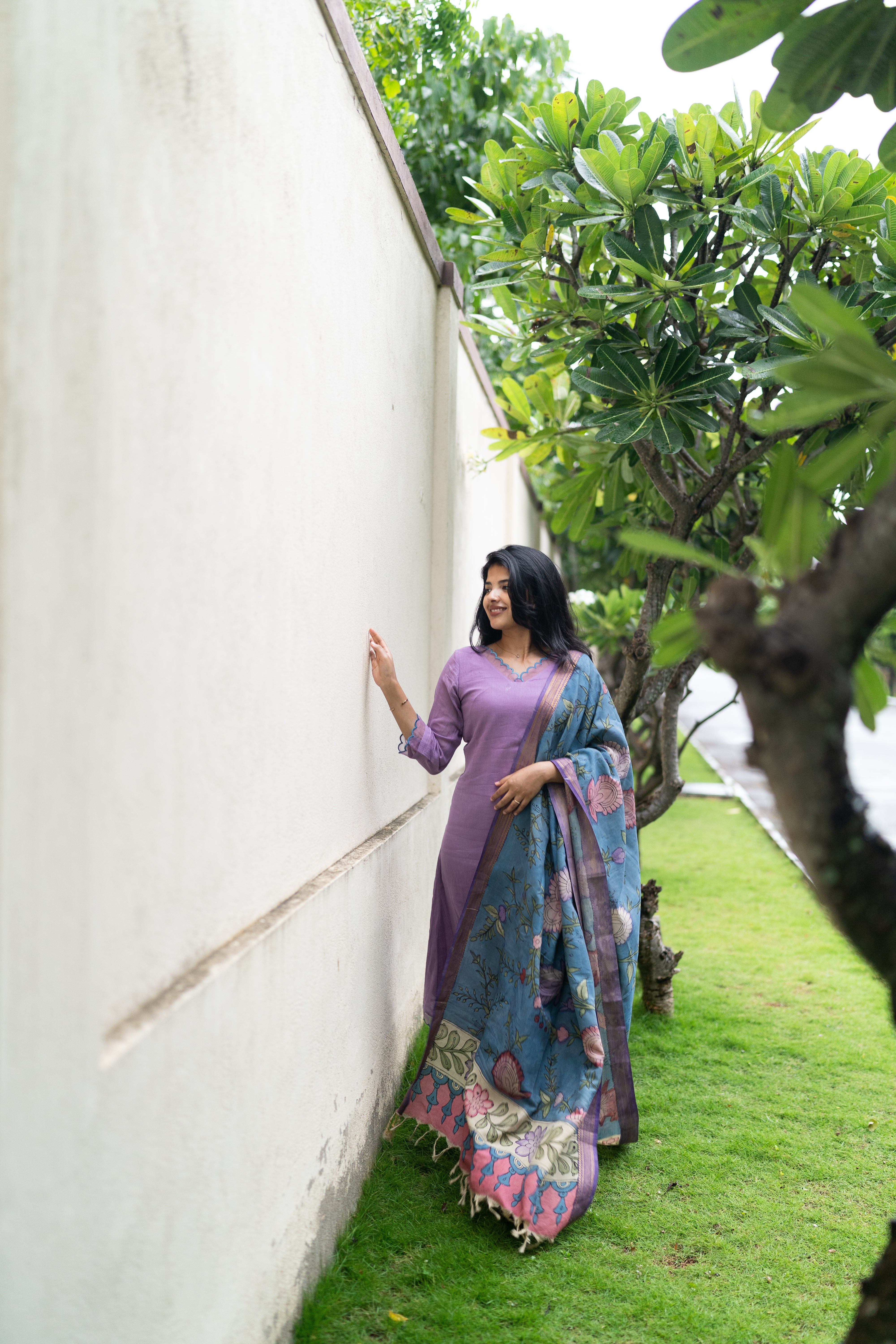 Lilac Kalamkari Set