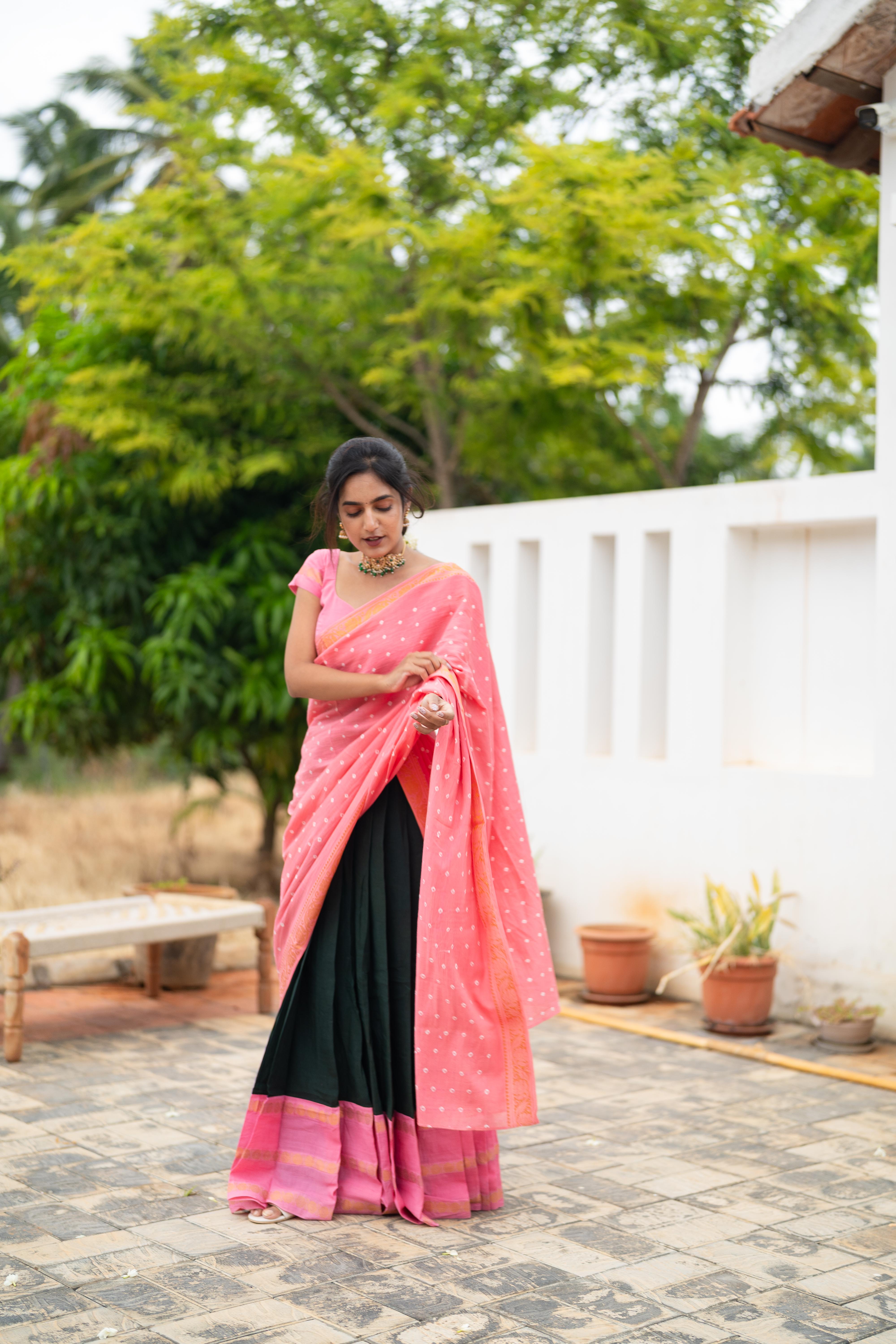 Malli poo half saree