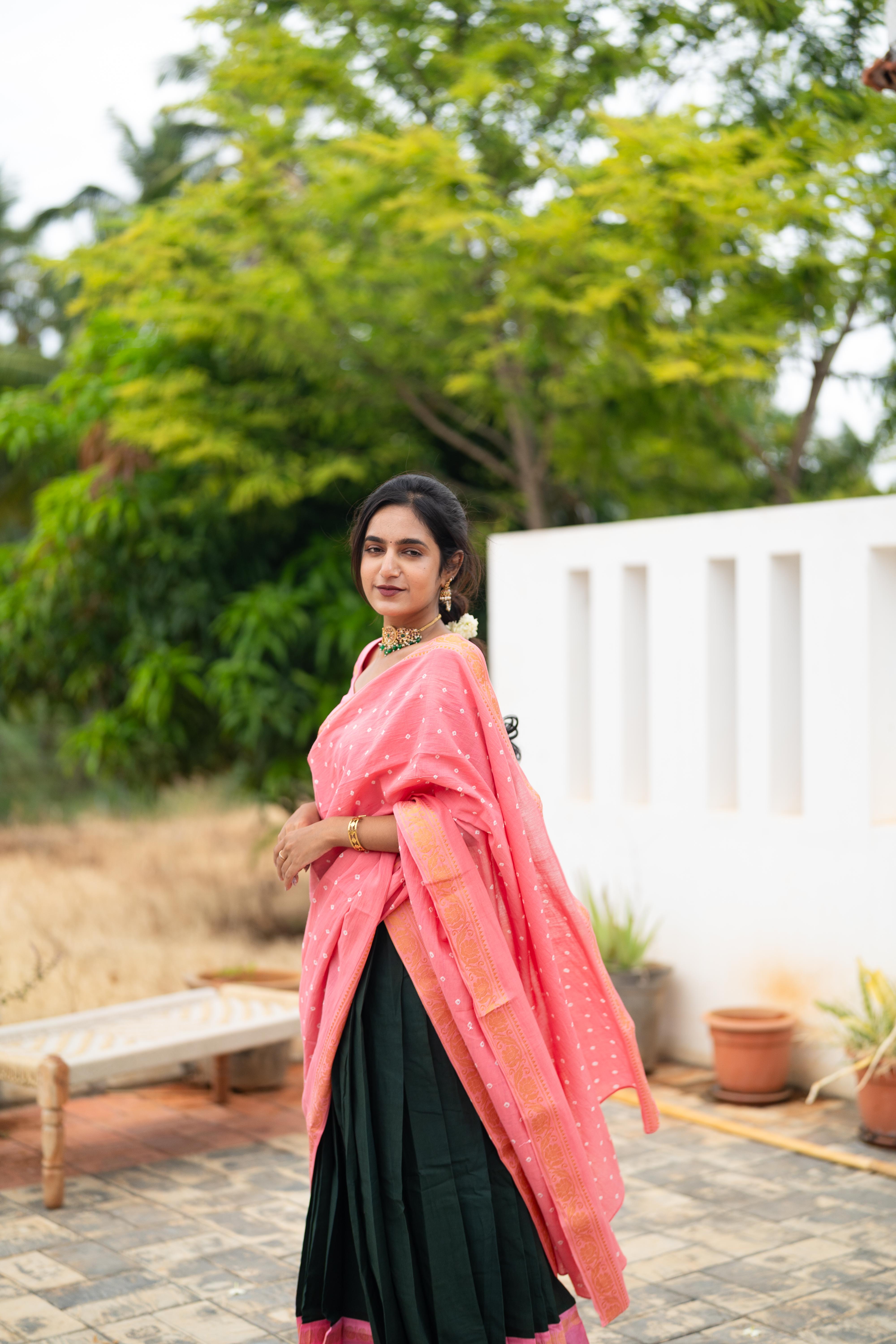 Malli poo half saree