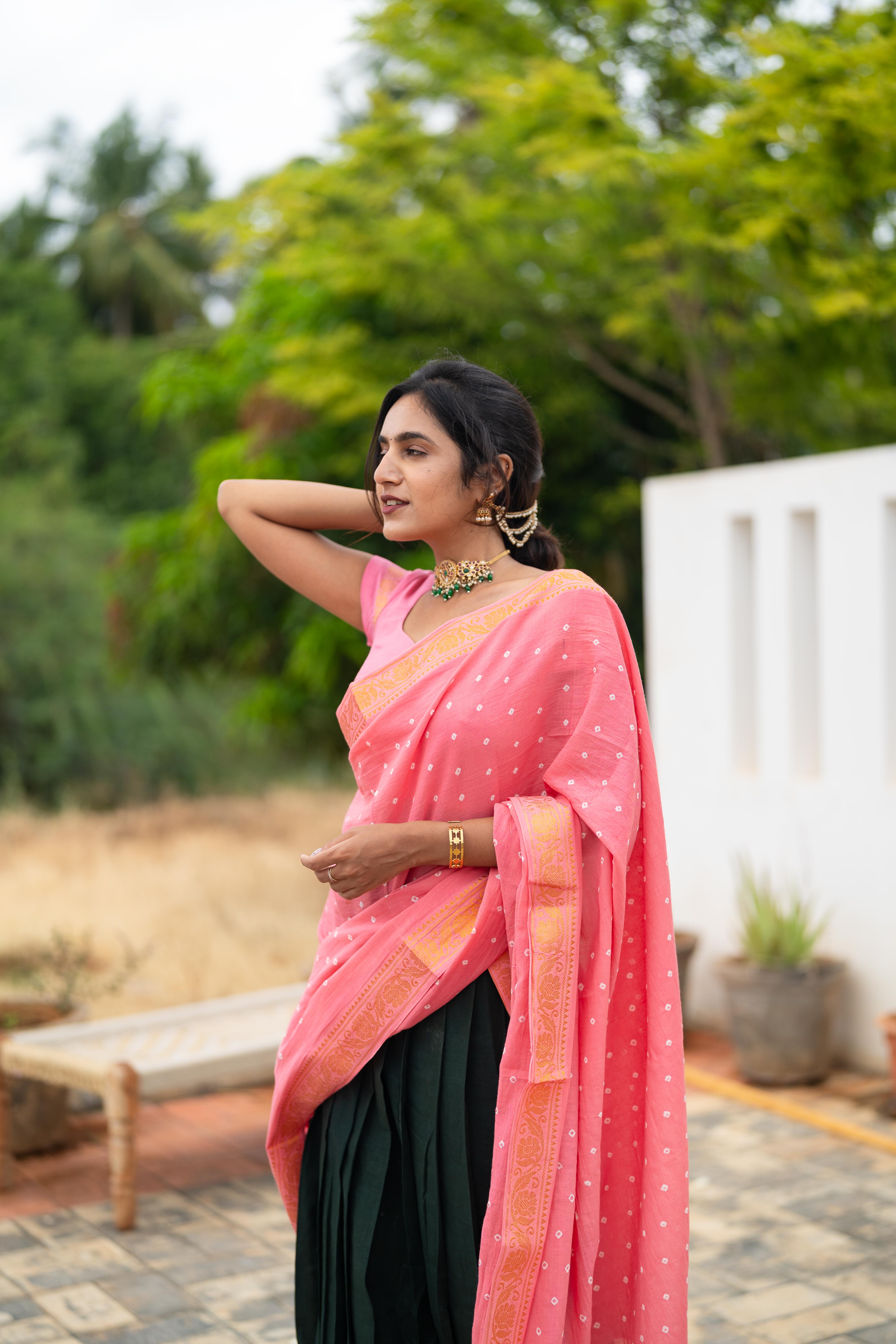 Malli poo half saree