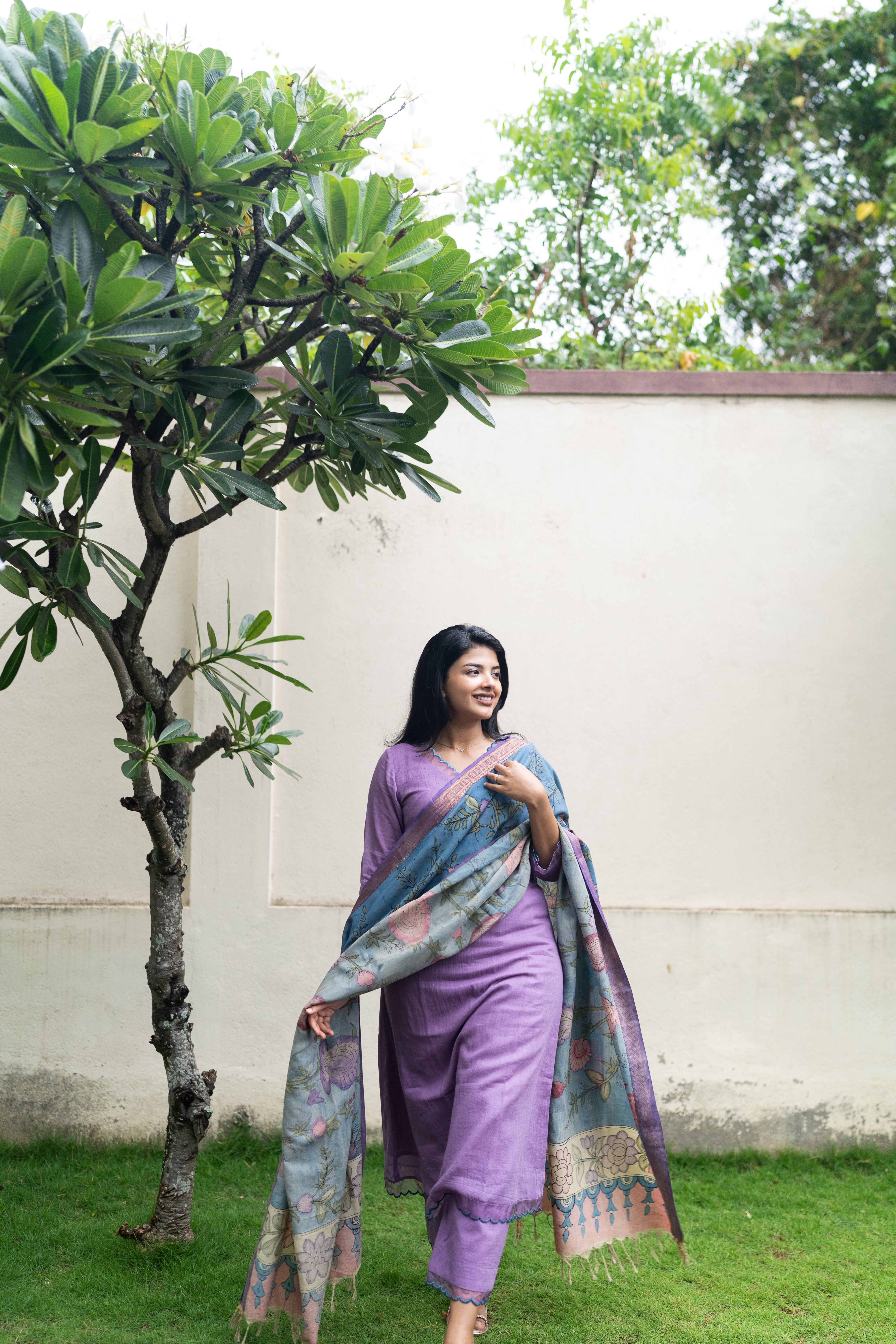 Lilac Kalamkari Set