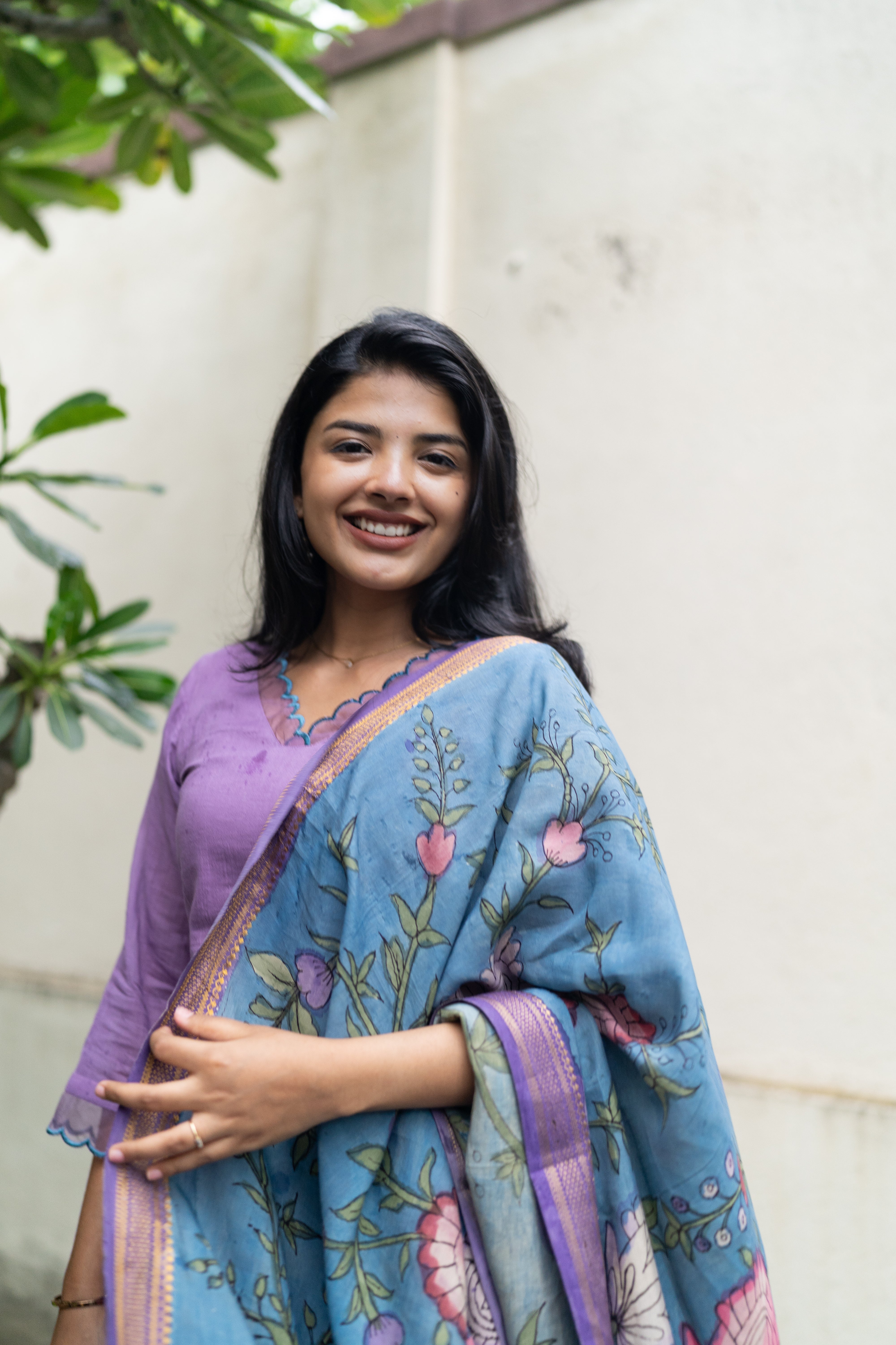 Lilac Kalamkari Set
