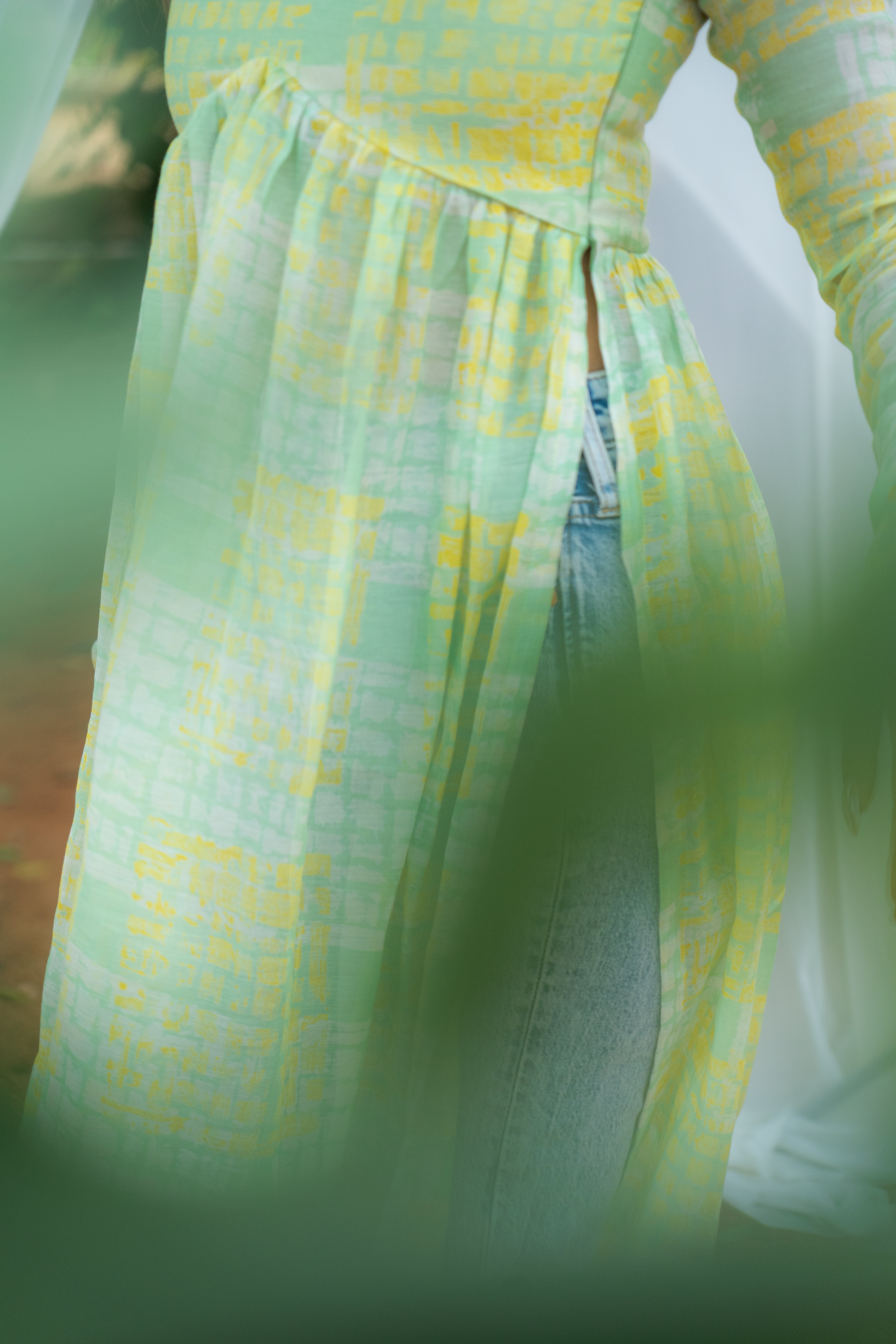 Pure Mul chanderi Alia cut Top