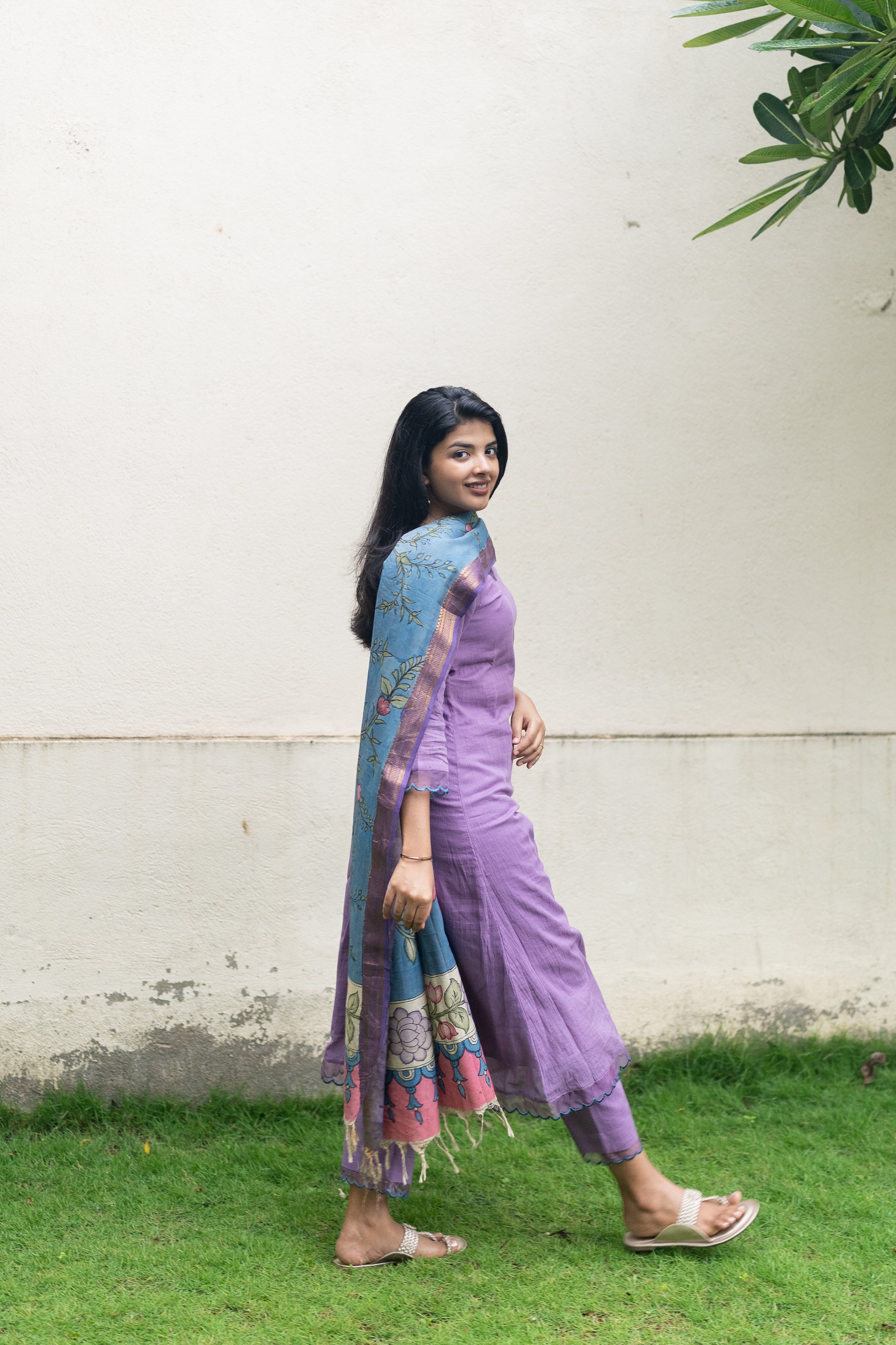 Lilac Kalamkari Set