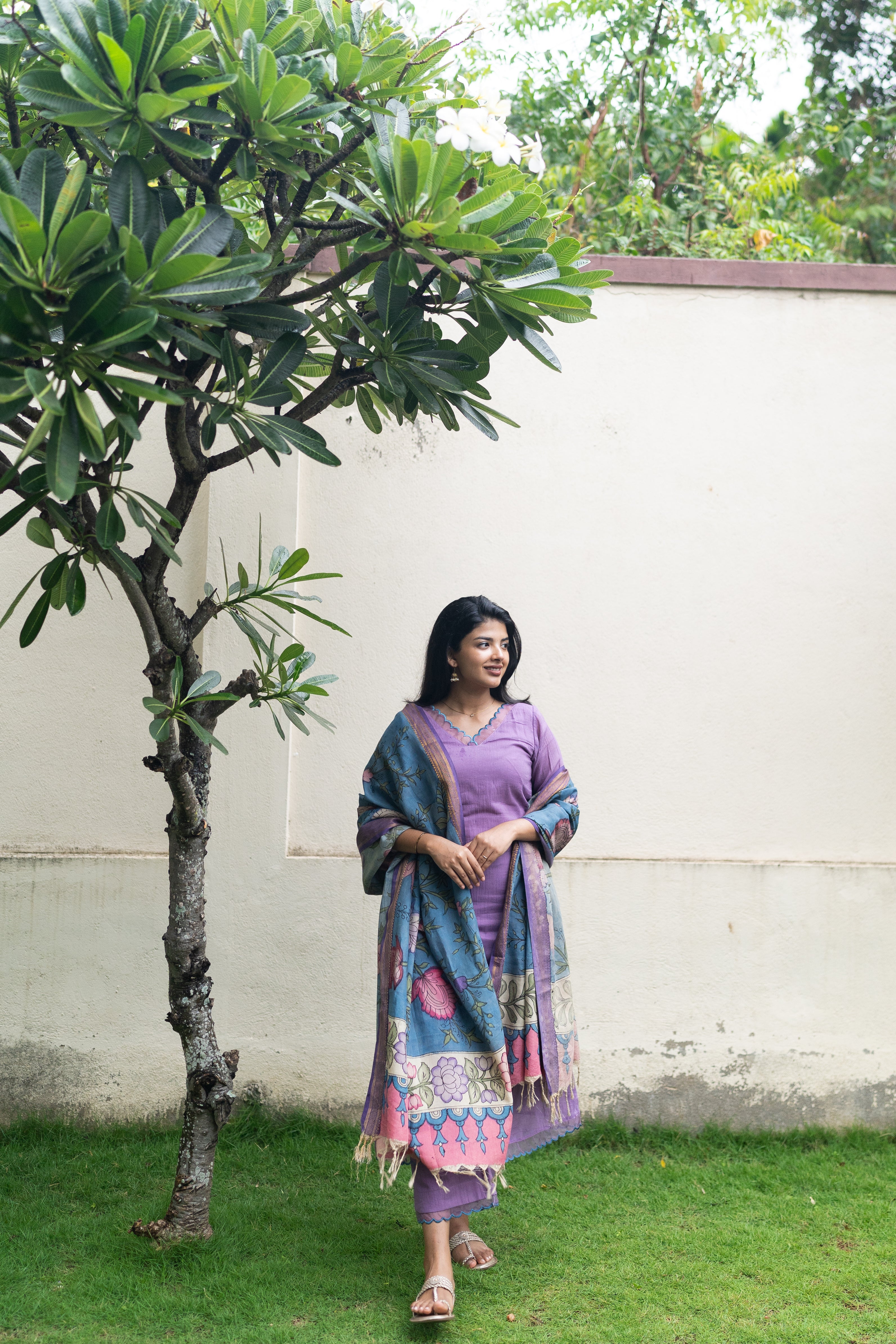 Lilac Kalamkari Set