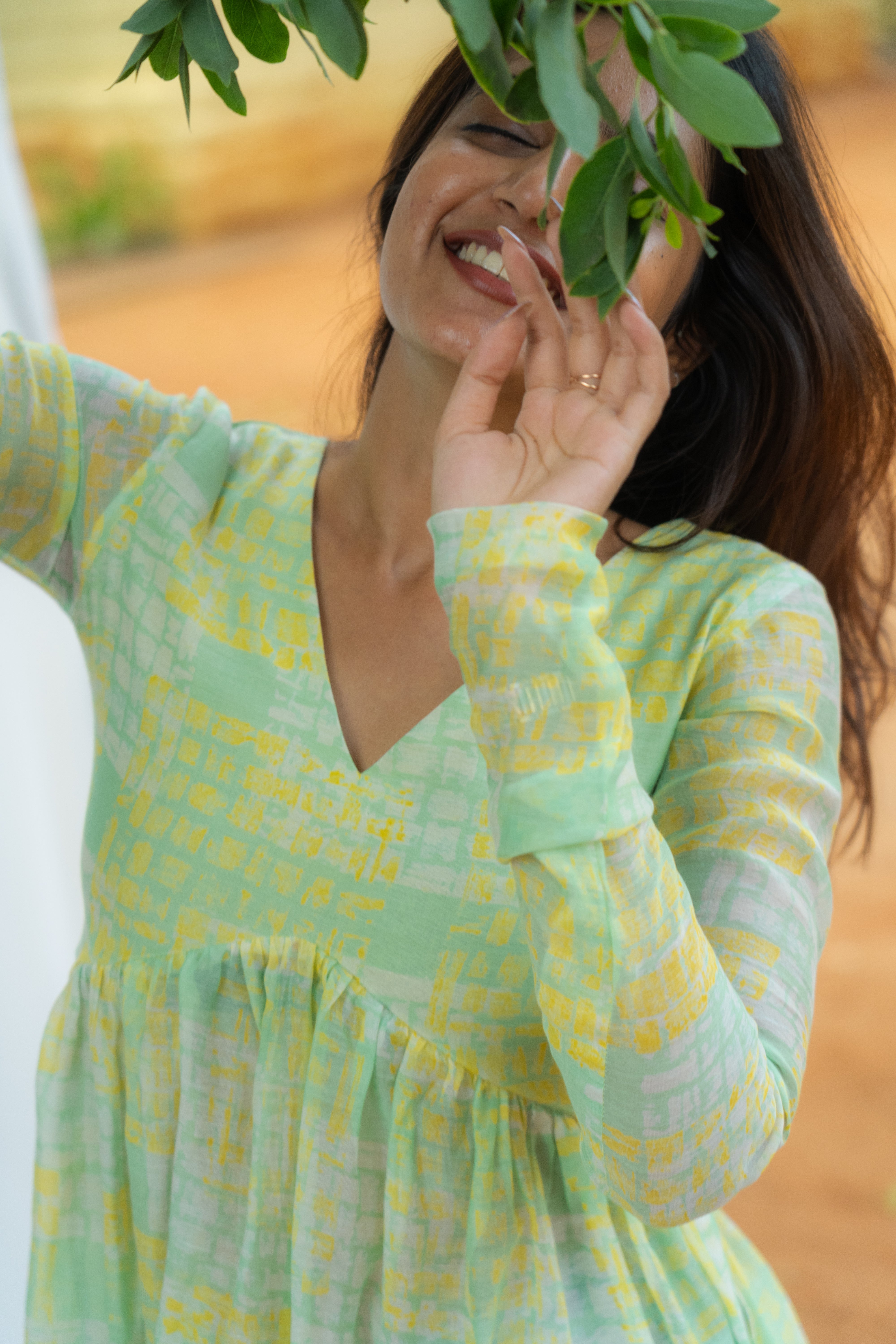 Pure Mul chanderi Alia cut Top