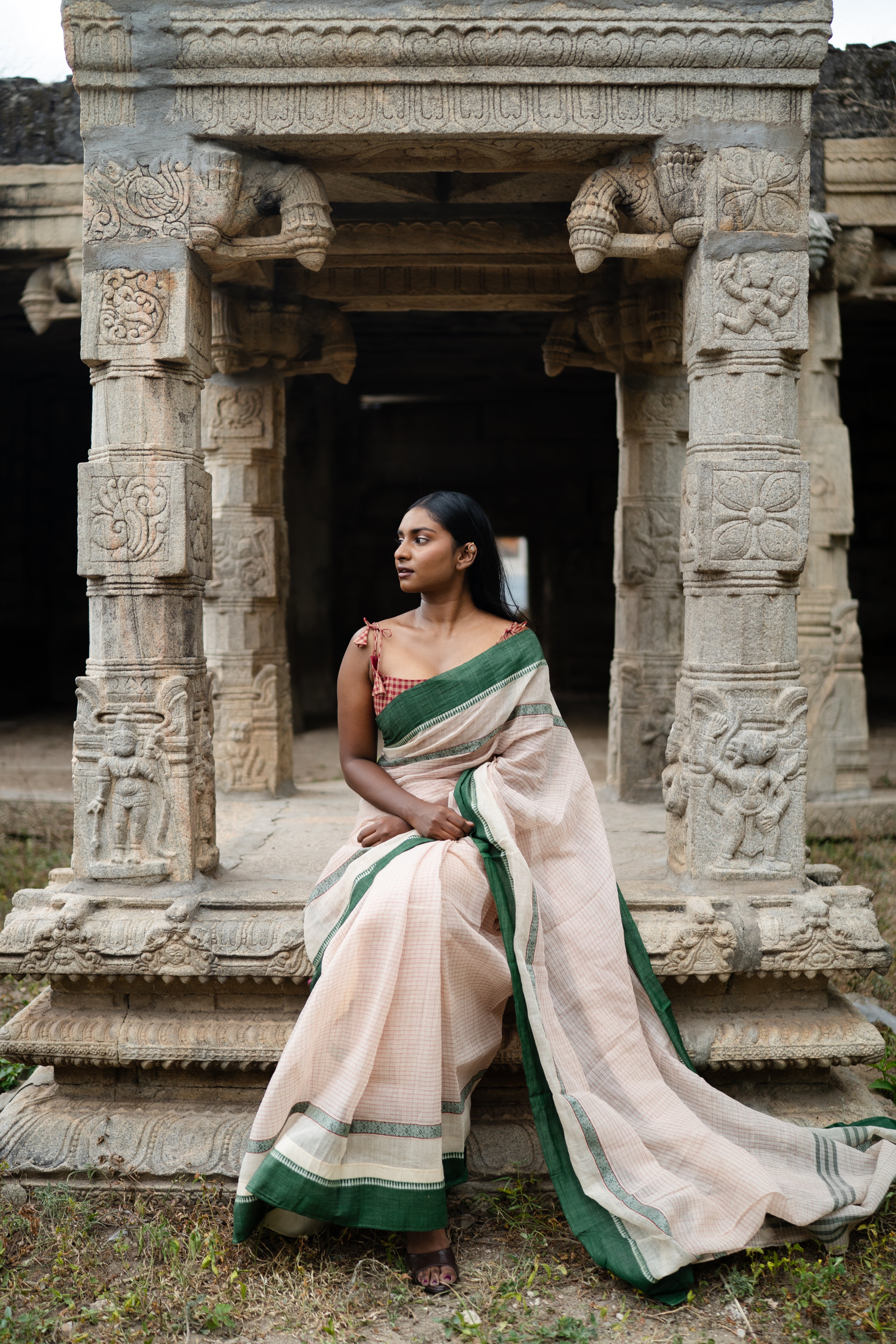 Ivory Muse saree