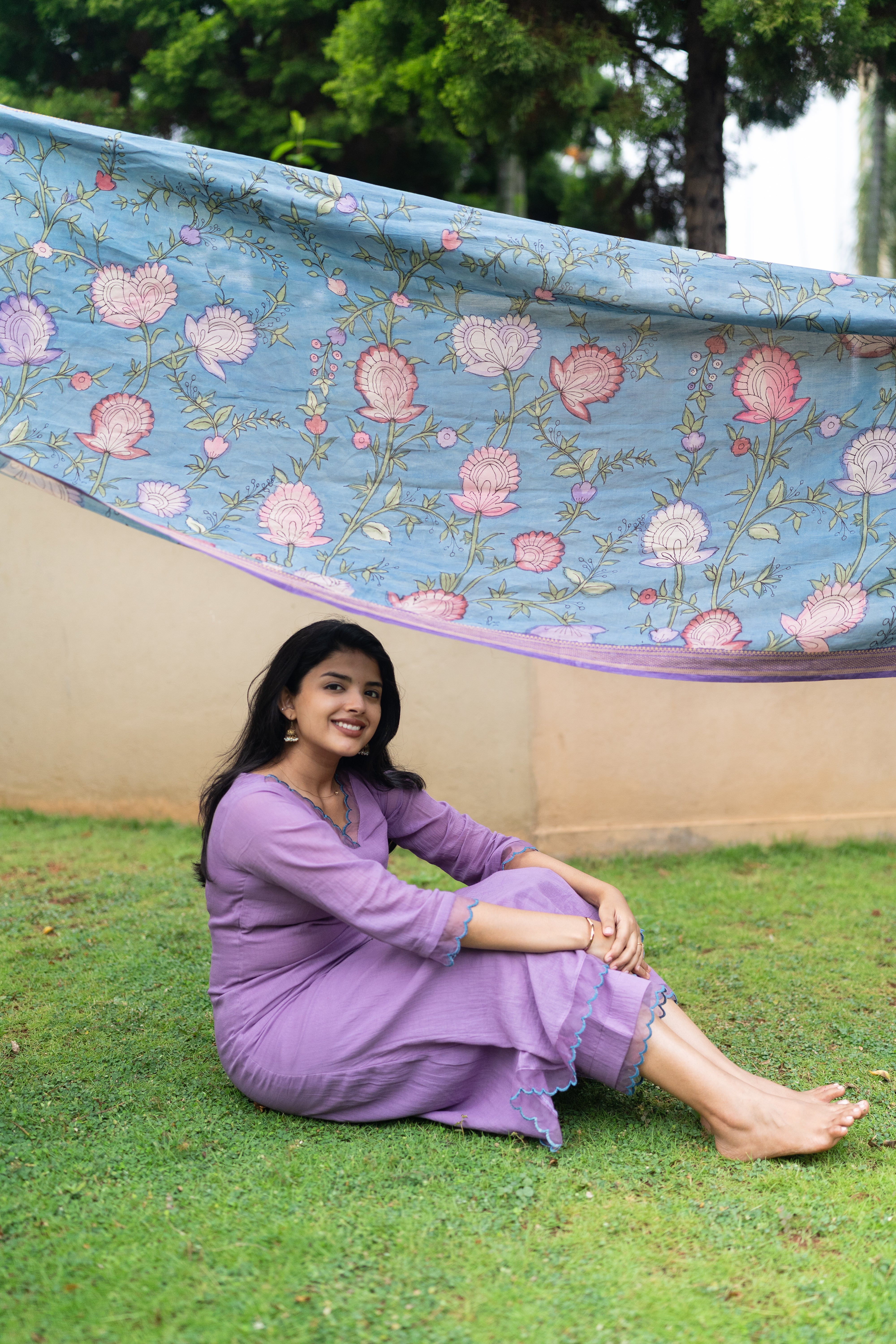 Lilac Kalamkari Set